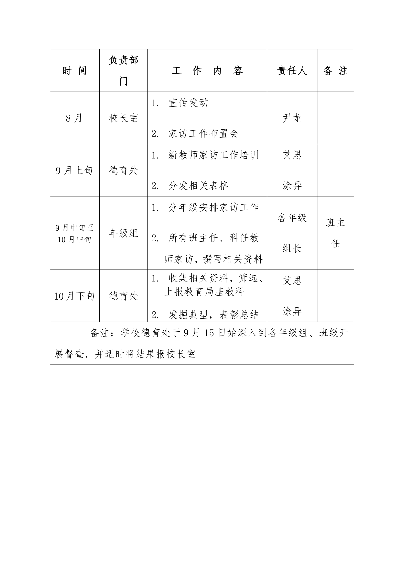 家访实施方案第4页