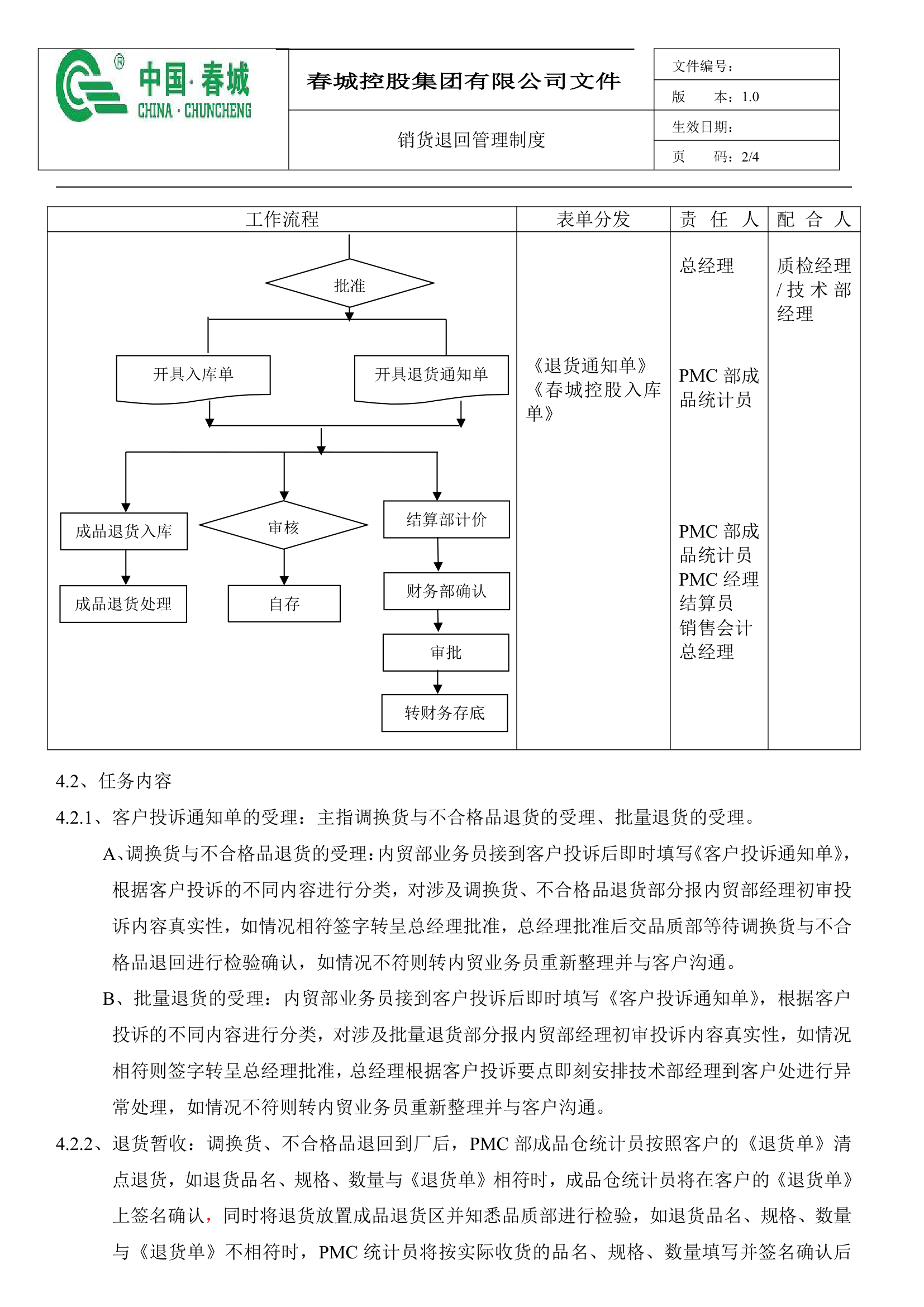 销货退回管理制度第2页