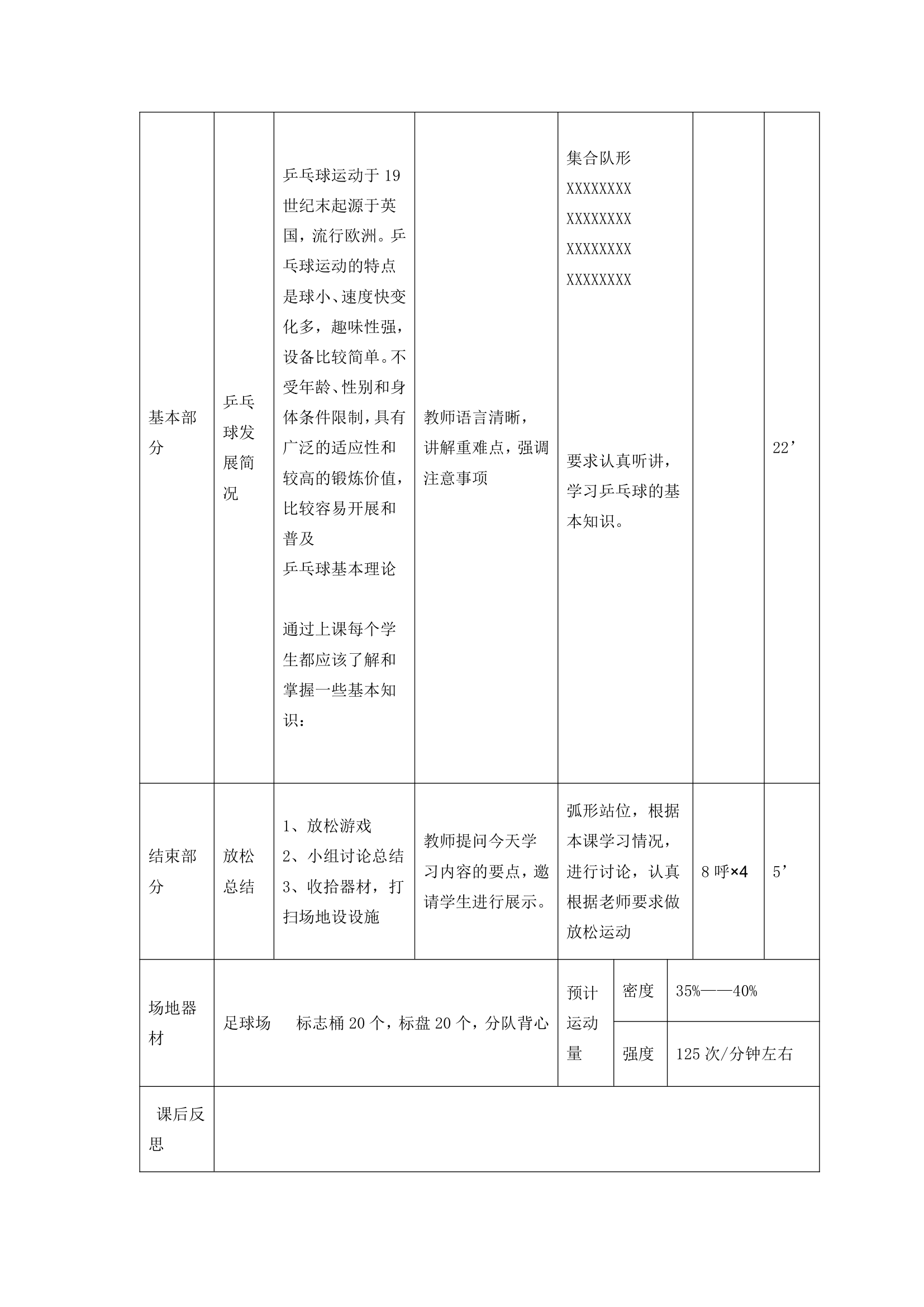 五年级体育  乒乓球  教案 全国通用.doc第2页