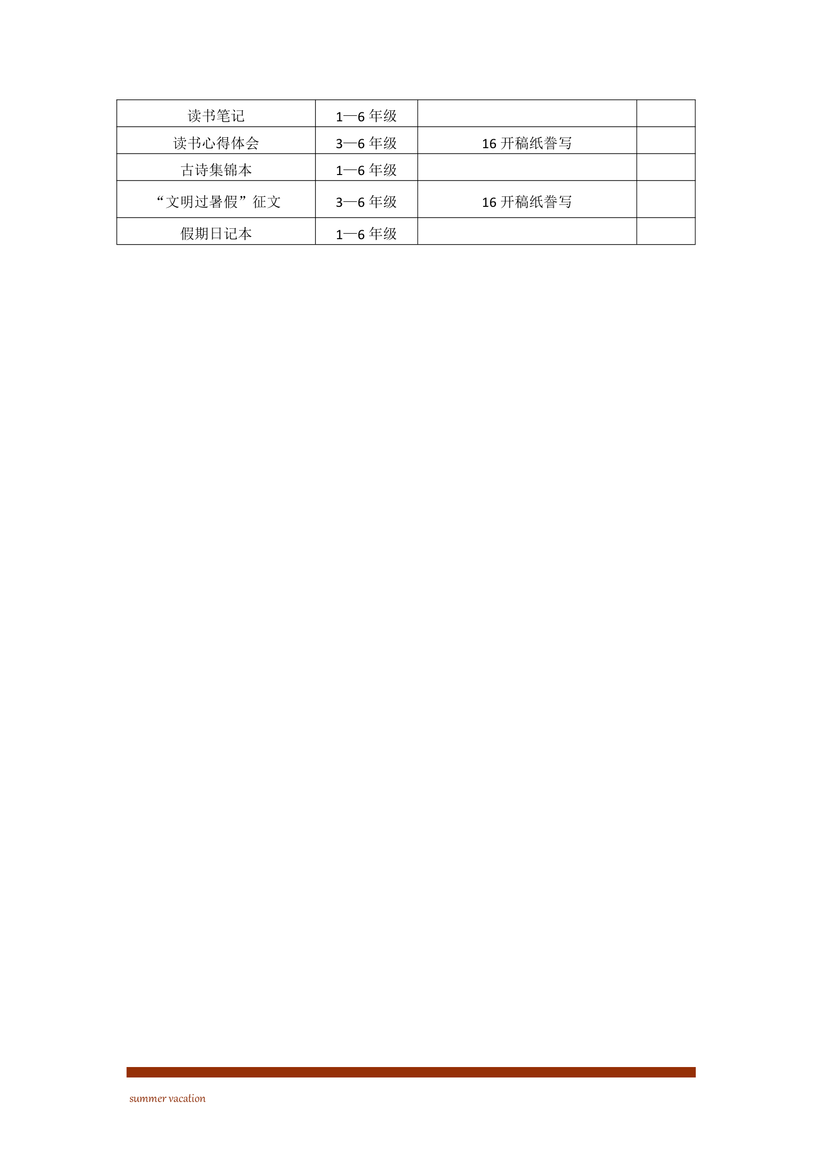 小学生暑假生活实施方案.docx第6页