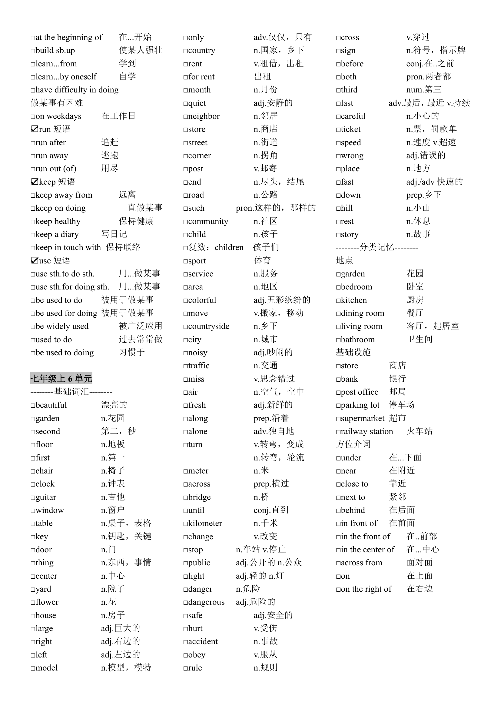 2023年中考英语仁爱版一轮复习词汇教学讲义七年级下册 Unit 5-Unit6.doc第2页