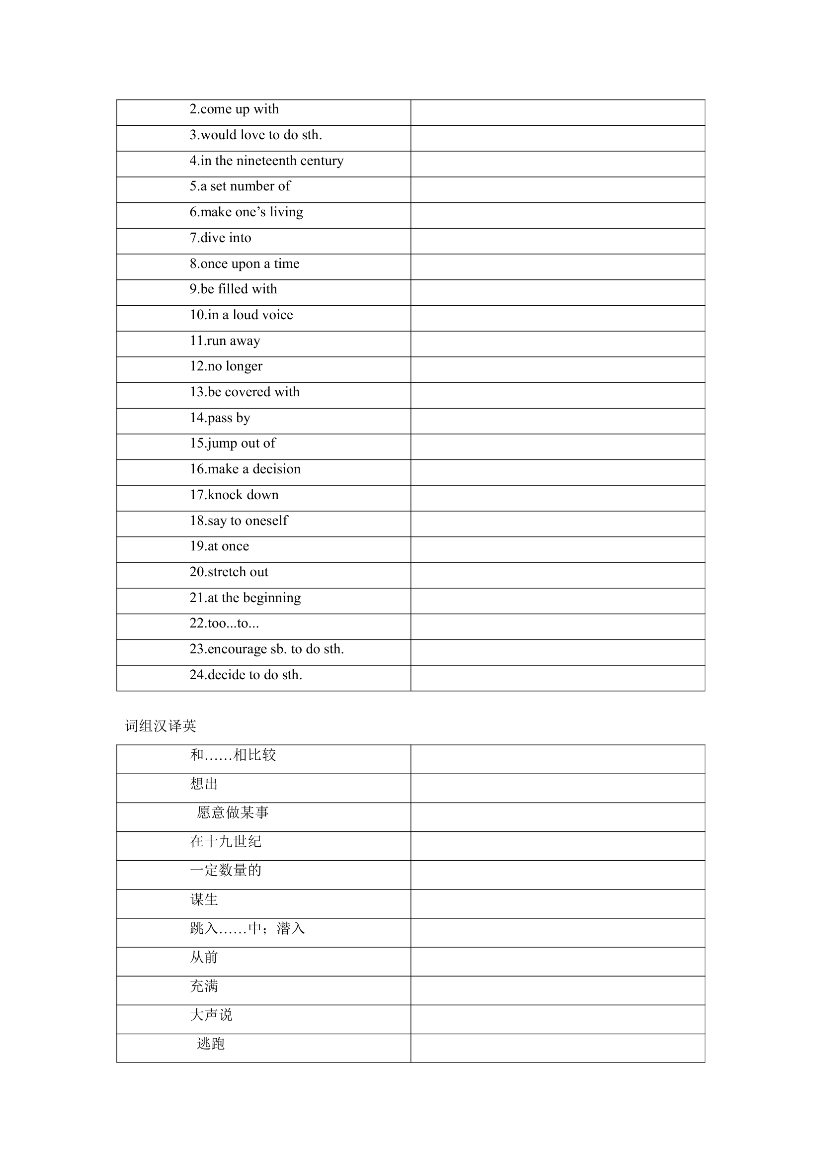 冀教版英语九年级全册Unit4 Stories and Poems单词、词组默写清单（含答案）.doc第4页