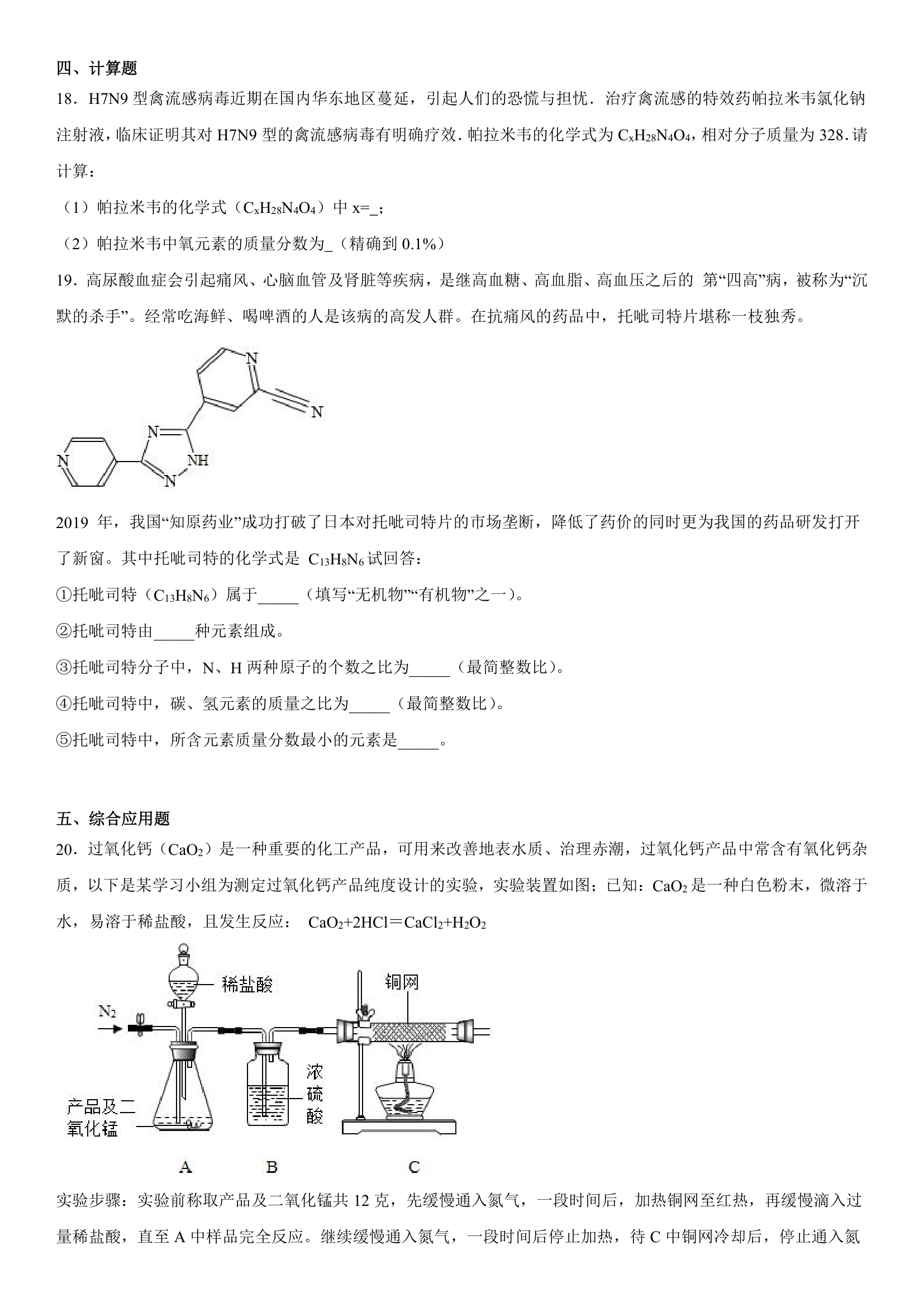 2023年中考化学分类复习---物质组成的表示（含答案）.doc第6页