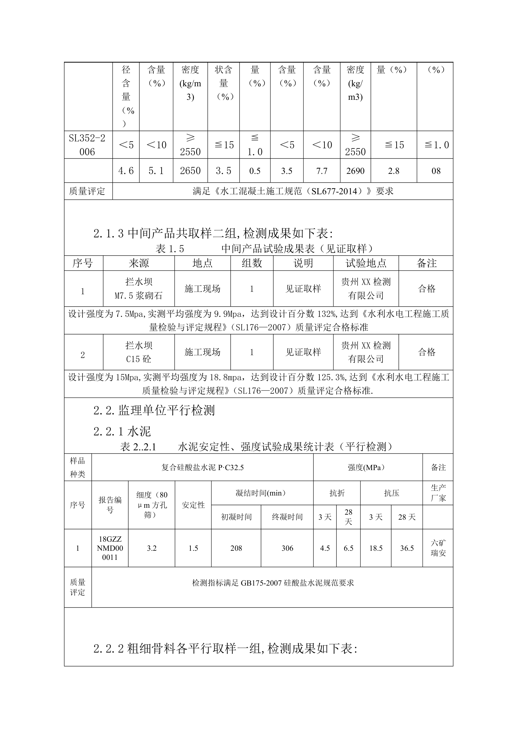 拦水坝及附属工程分部工程验收鉴定书丨9页.doc第6页