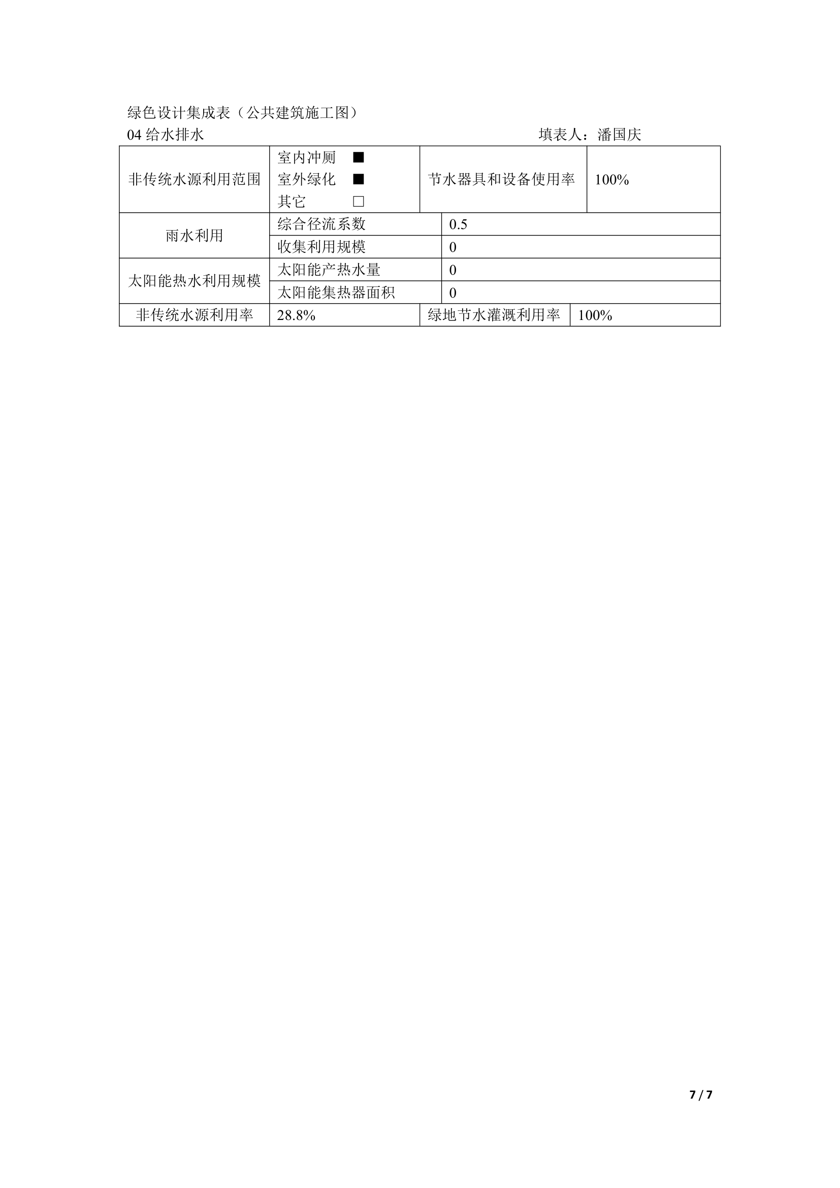 北京市绿色建筑一星级水系统规划方案说明统一模板.docx第7页