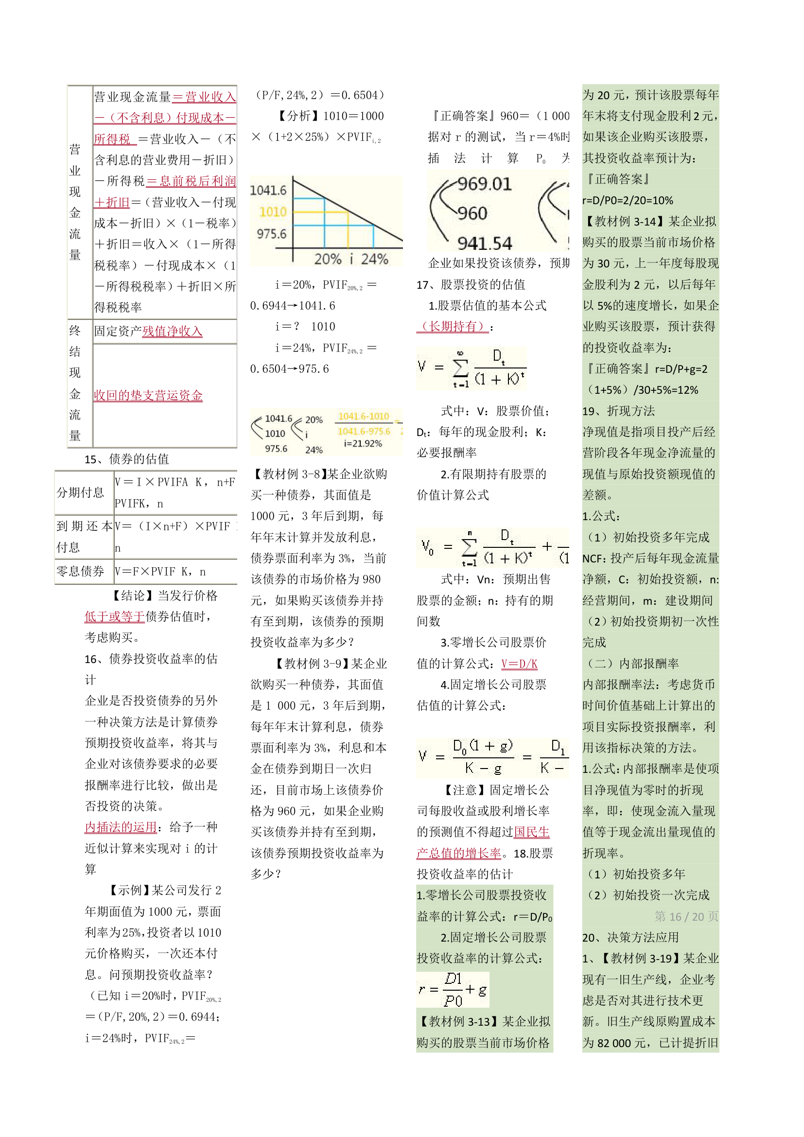 审计师考试必备公式第3页