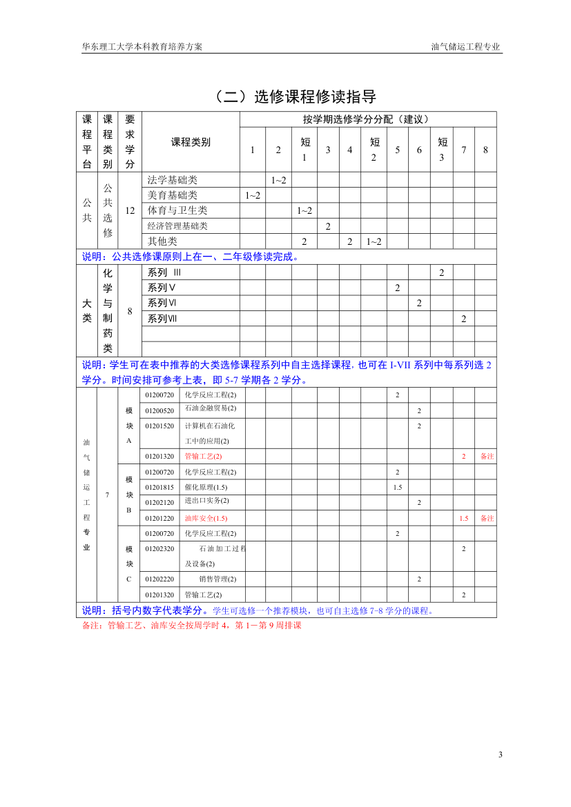 华东理工大学教学计划第3页