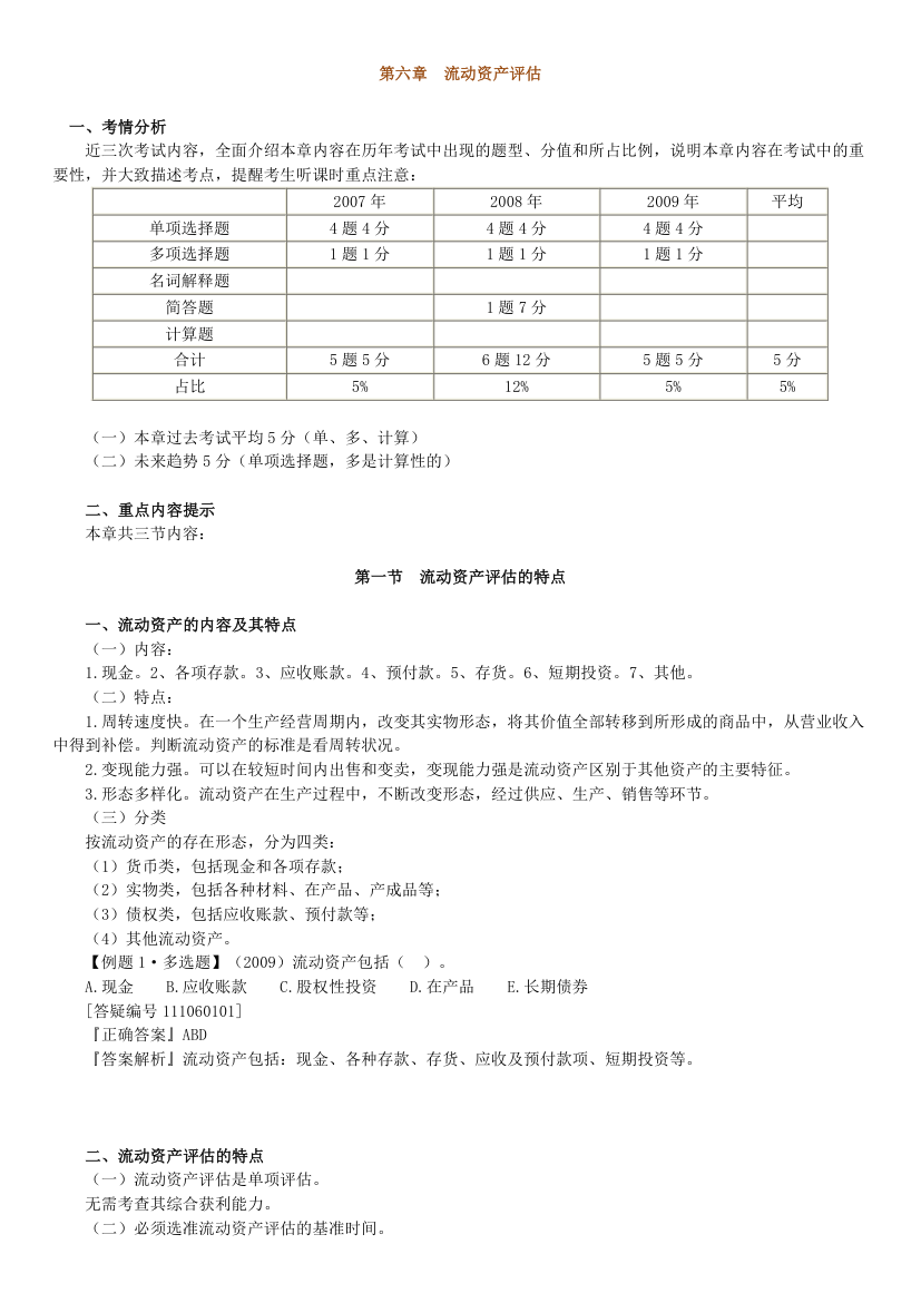 00158资产评估-自考365讲义6第1页