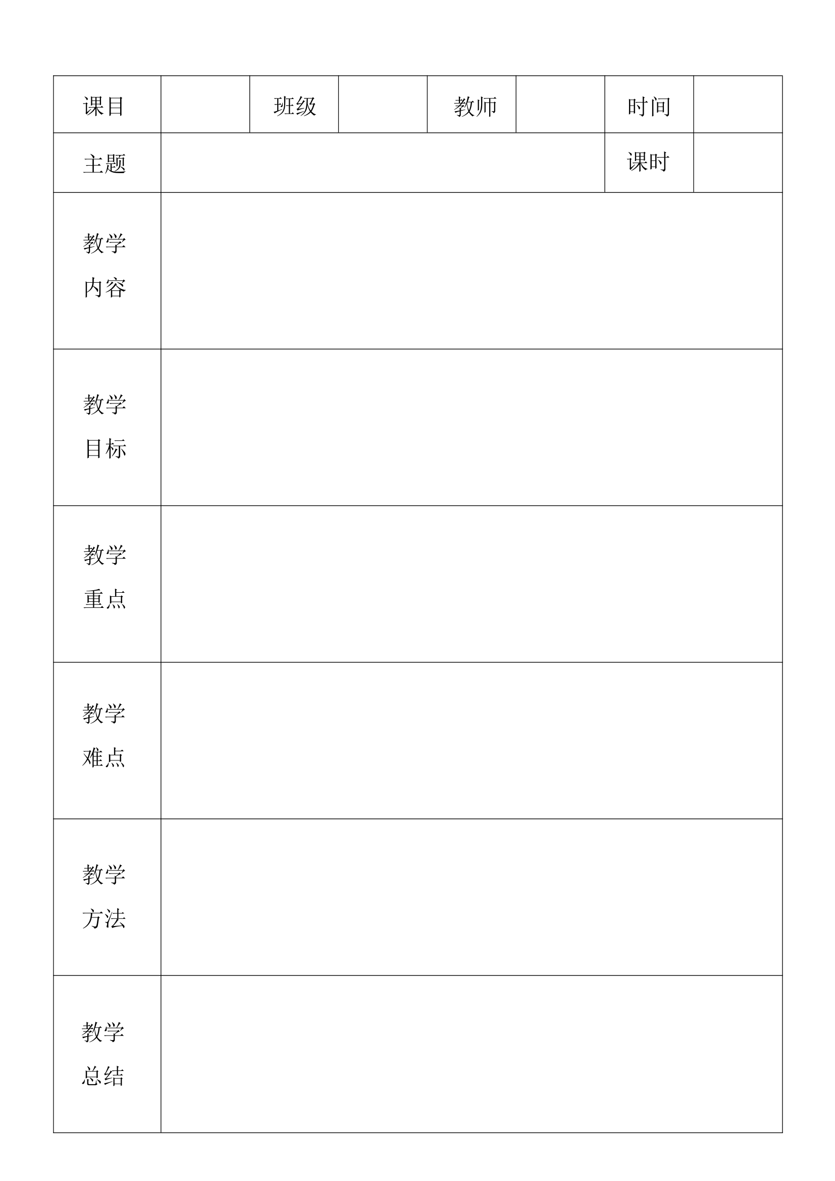 教学教案模板.docx第1页