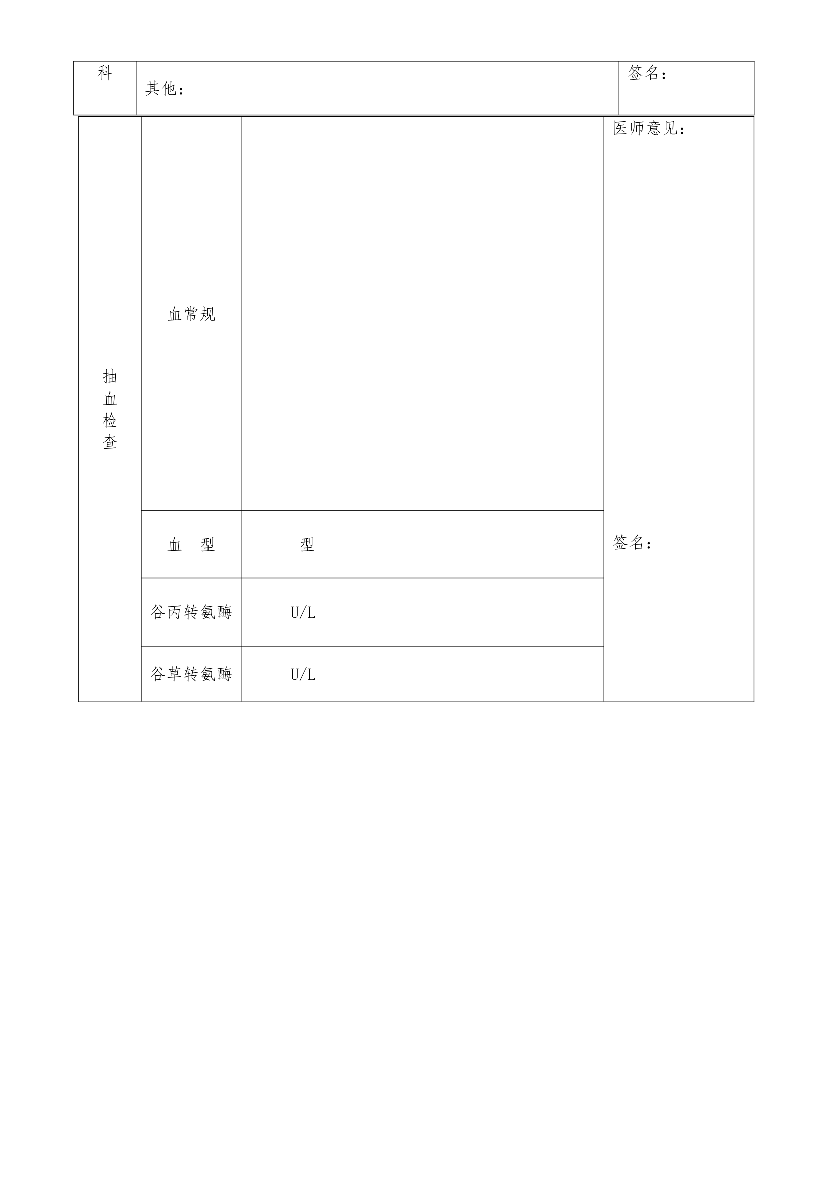 云南经贸外事职业学院体检表第3页