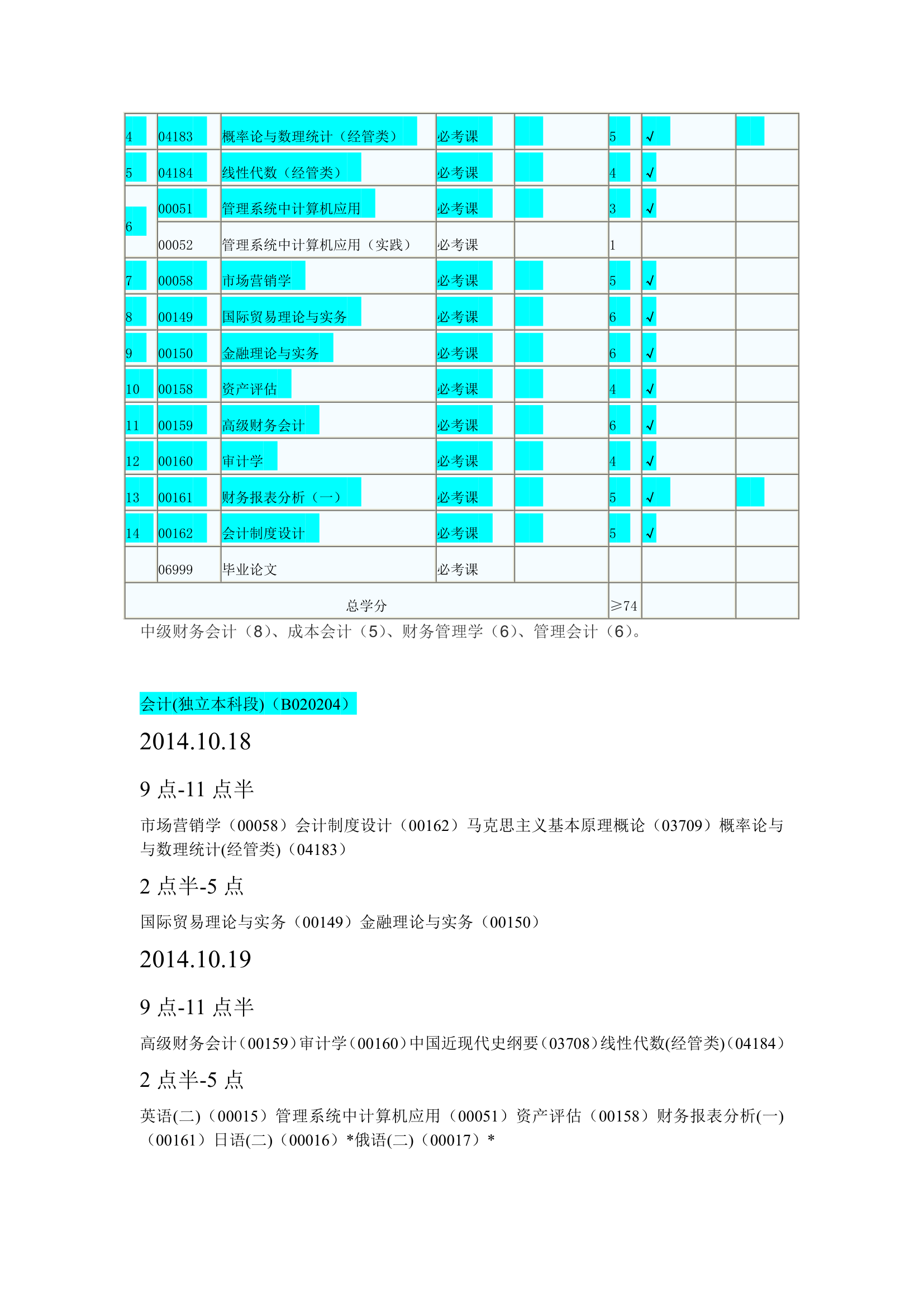 自考会计本科第2页