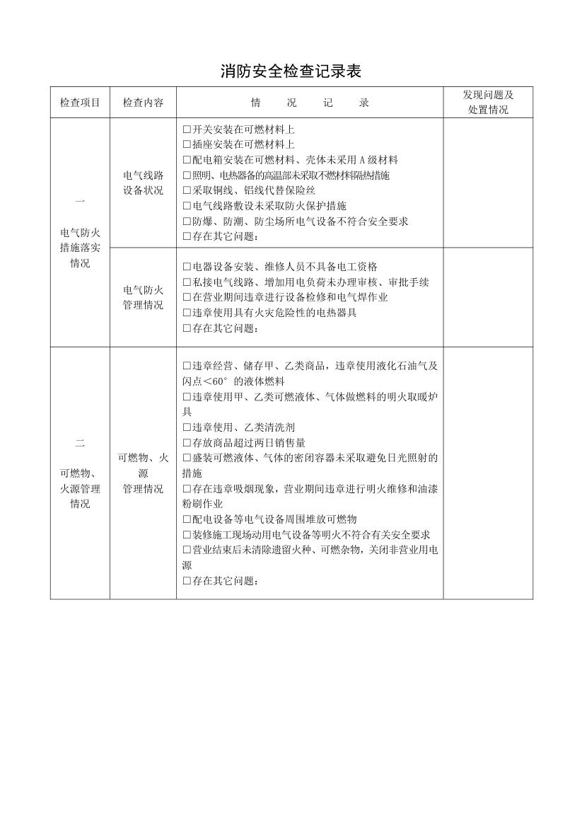 消防安全检查记录表.doc