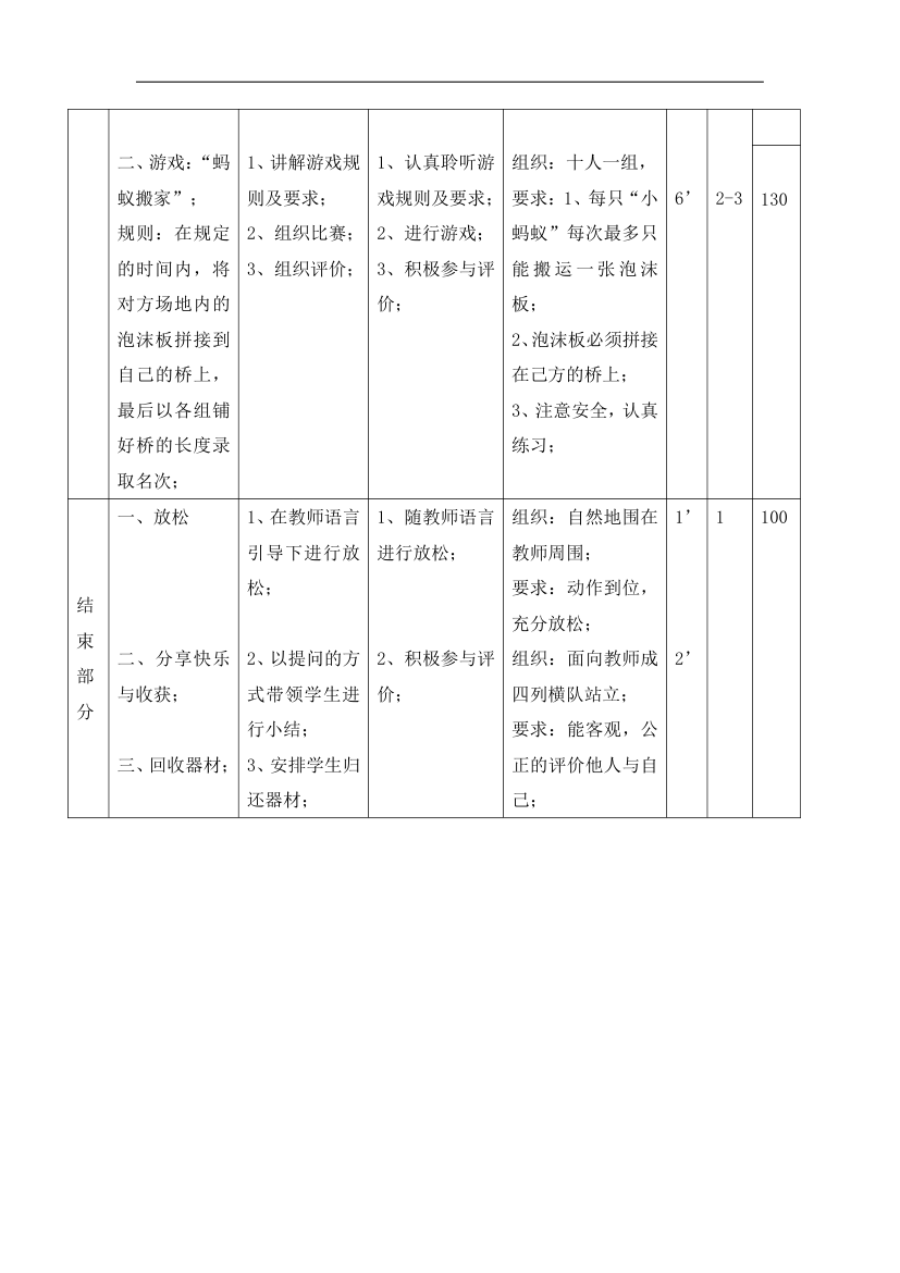 一年级体育平衡  教案  全国通用.doc第4页