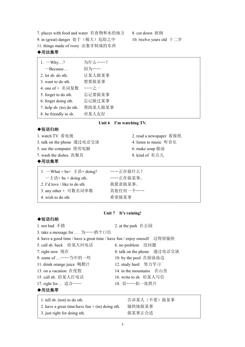 人教版七年级下册英语各单元知识点归纳.doc第3页