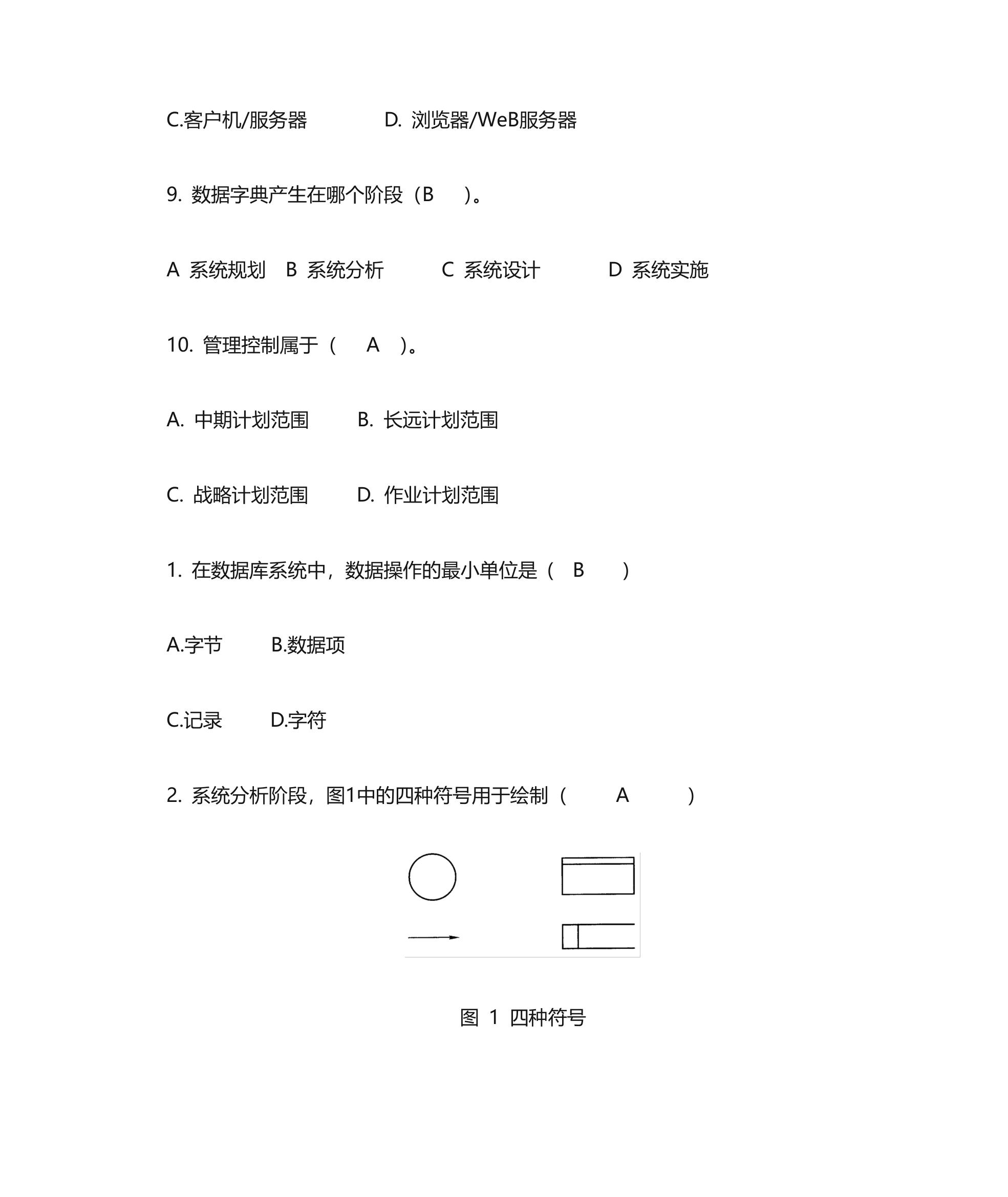 信息系统选择题第3页