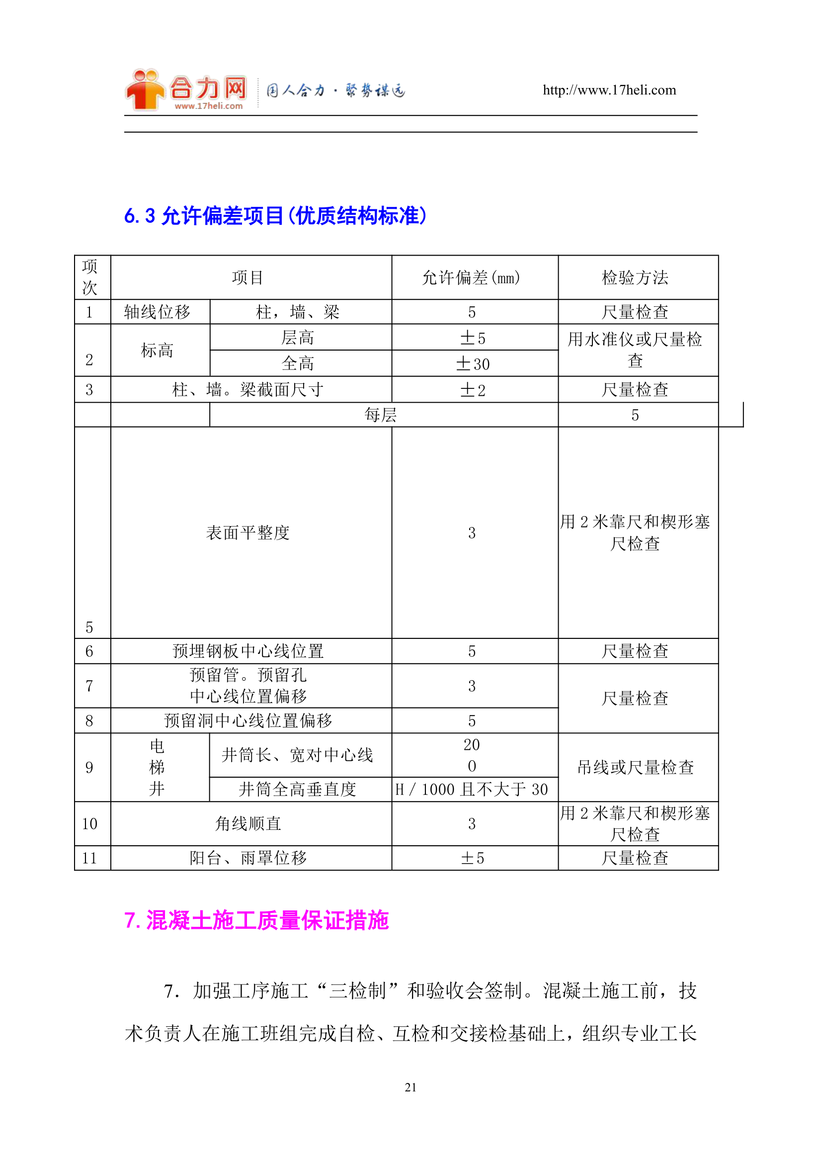 混凝土施工施工组织方案第21页