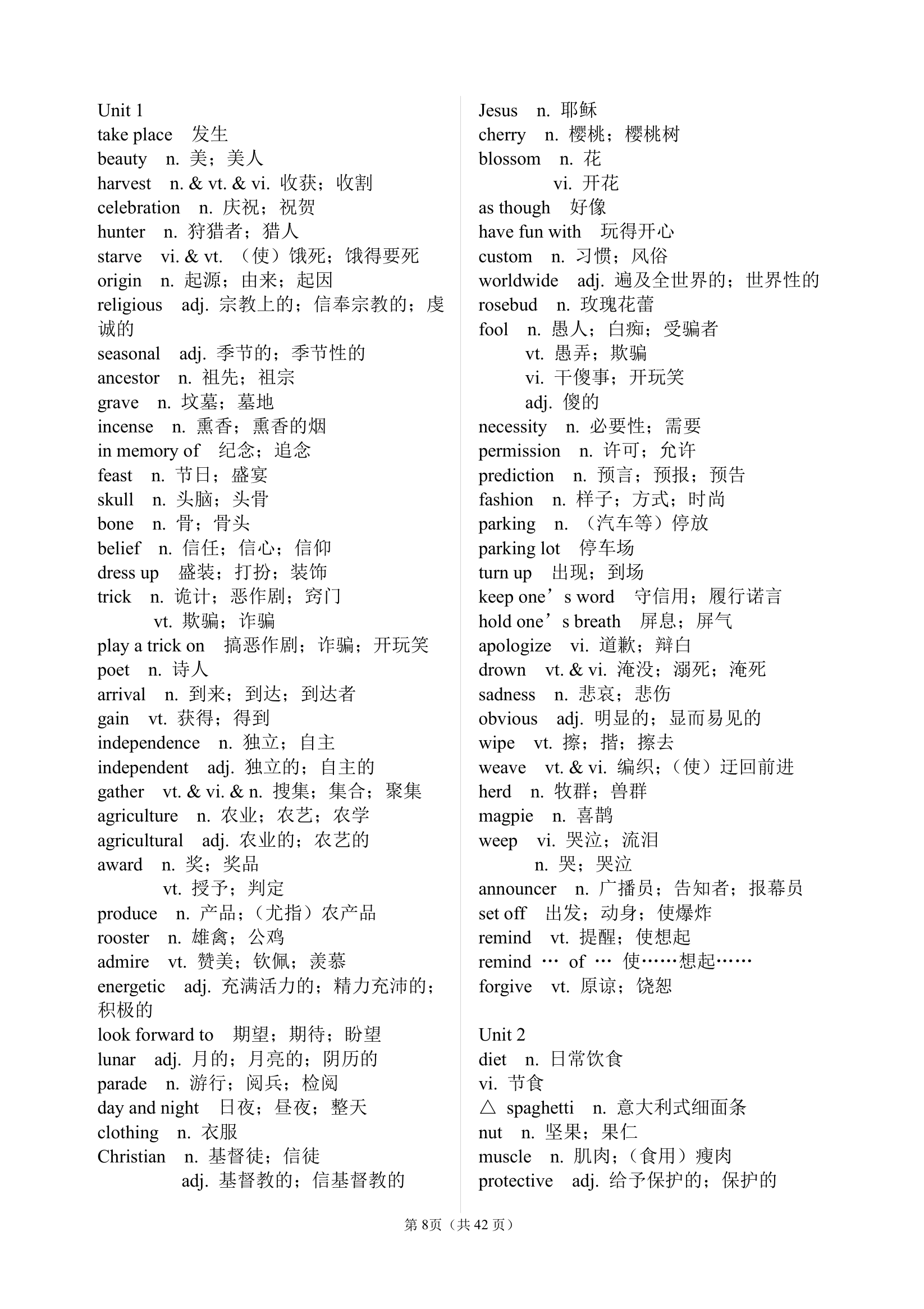 高中英语词汇表高考必背.docx第8页