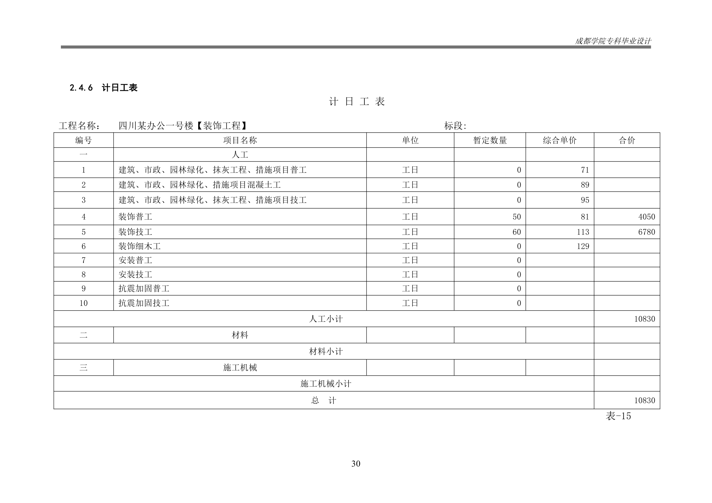 某办公楼工程造价工程量清单编制.docx第35页