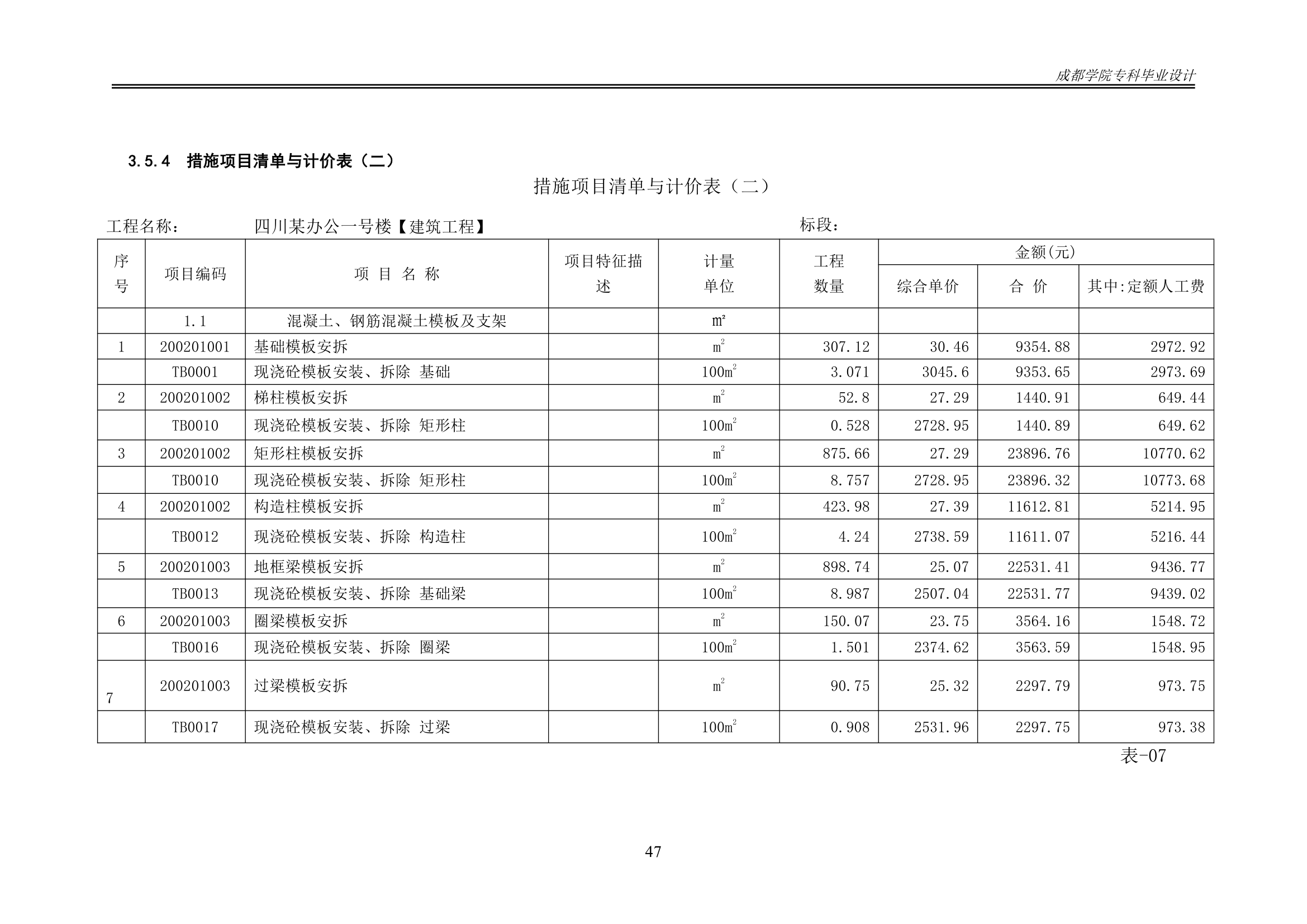 某办公楼工程造价工程量清单编制.docx第52页