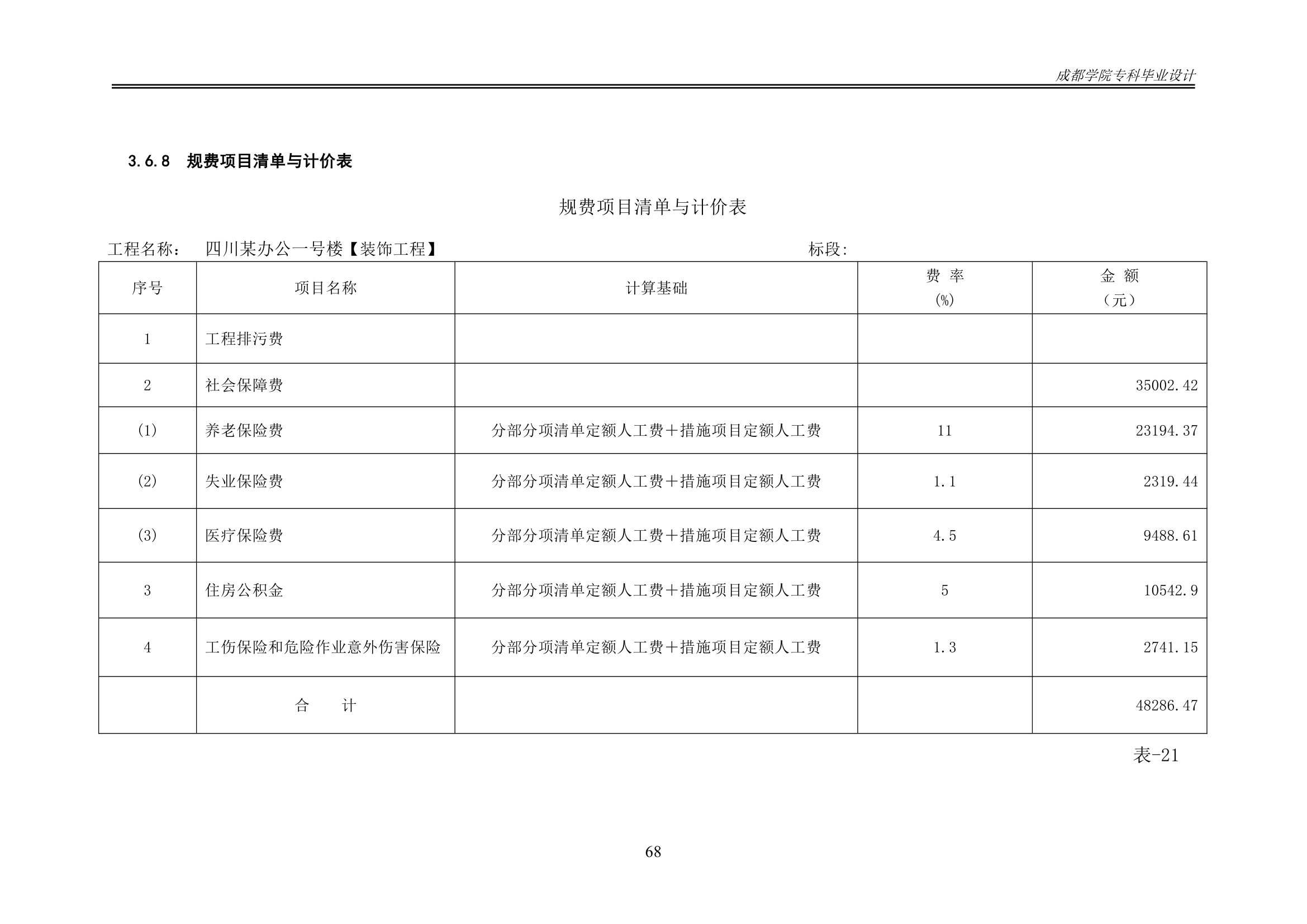 某办公楼工程造价工程量清单编制.docx第73页