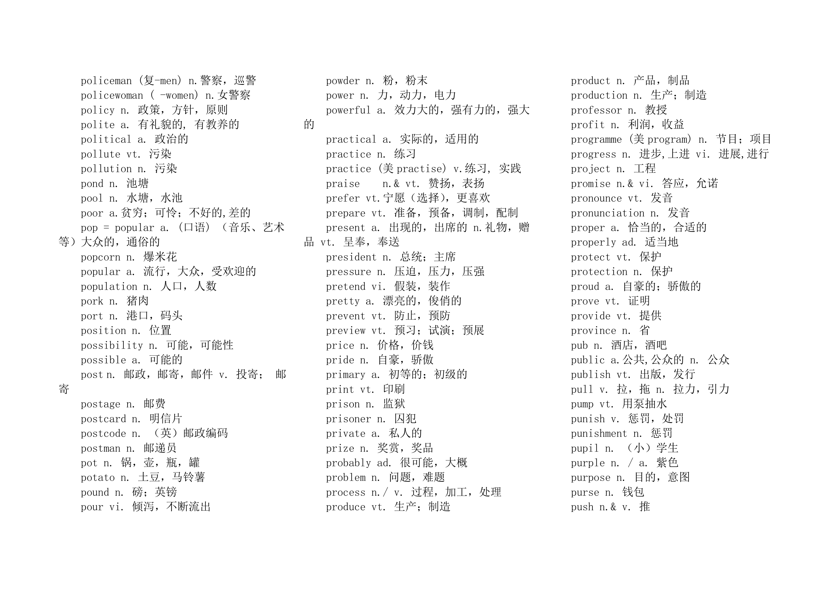 高中学业水平测试英语词汇表.docx第23页