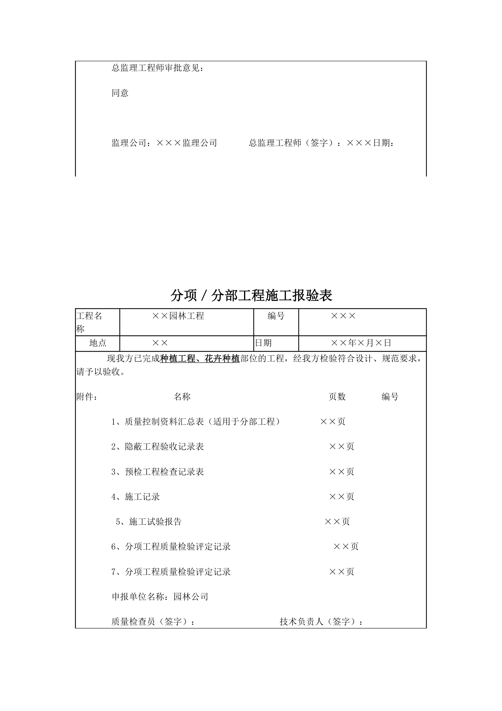 园林工程监理工作记录常用表格和填写要求.doc第11页