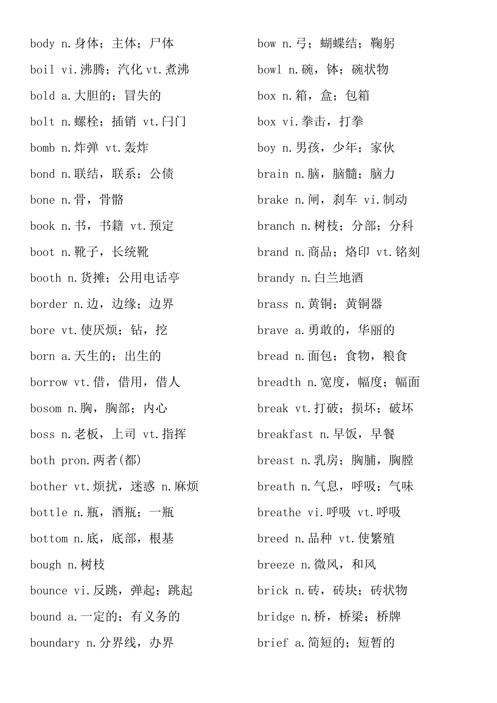 大学英语四级考试大纲3800英语词汇表.docx第10页