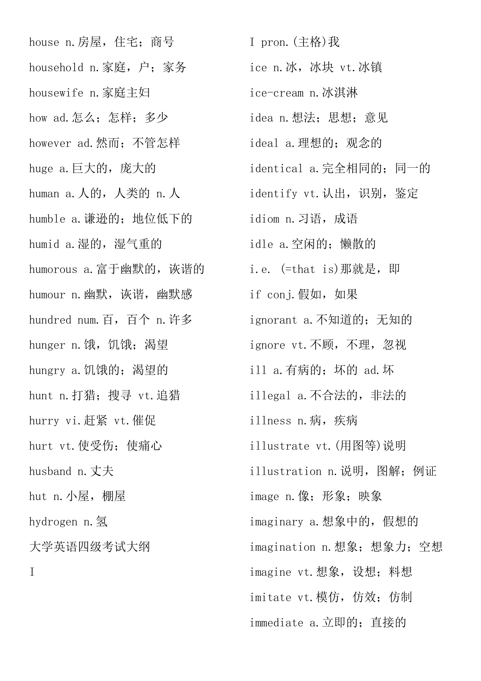 大学英语四级考试大纲3800英语词汇表.docx第41页