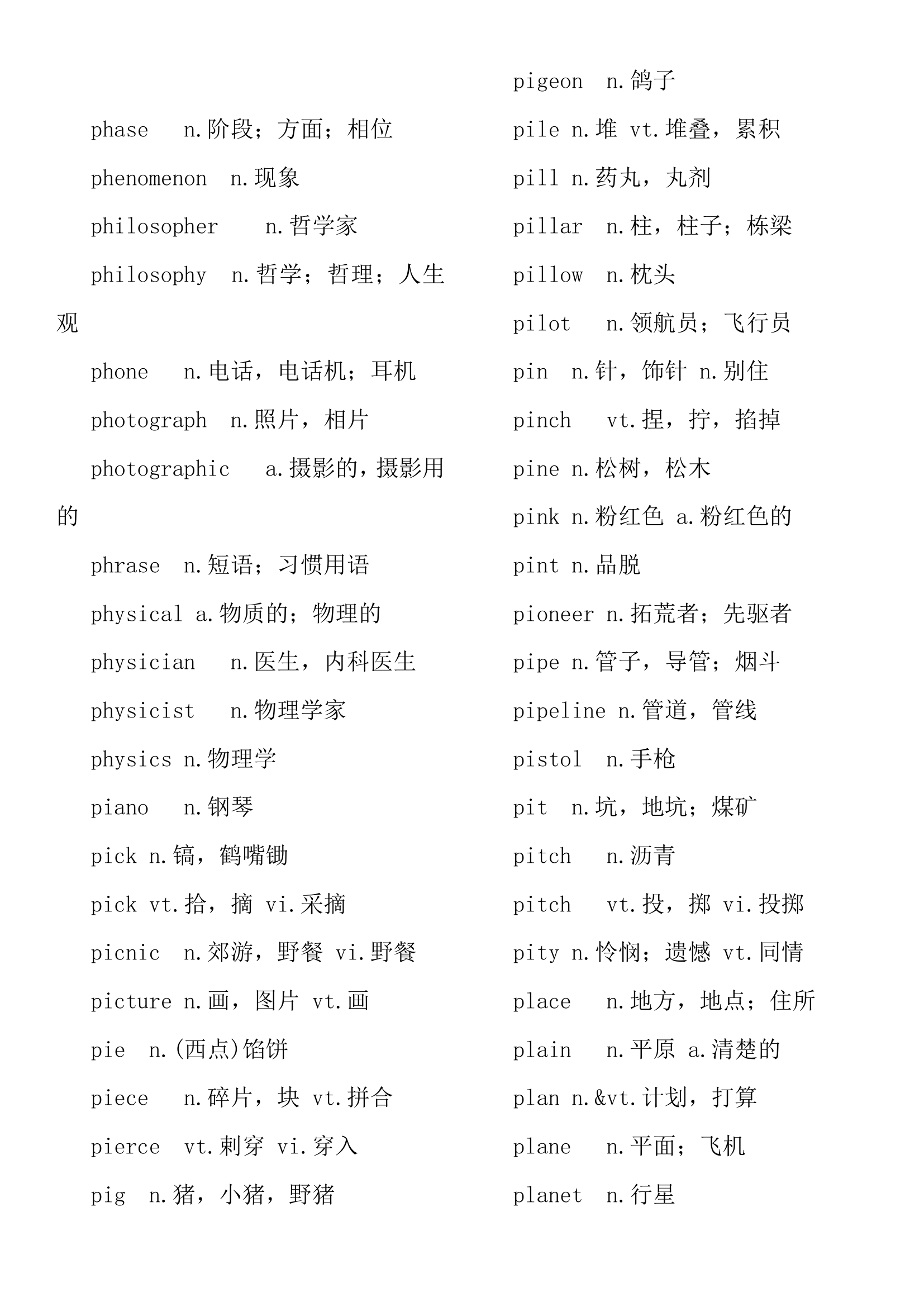 大学英语四级考试大纲3800英语词汇表.docx第60页