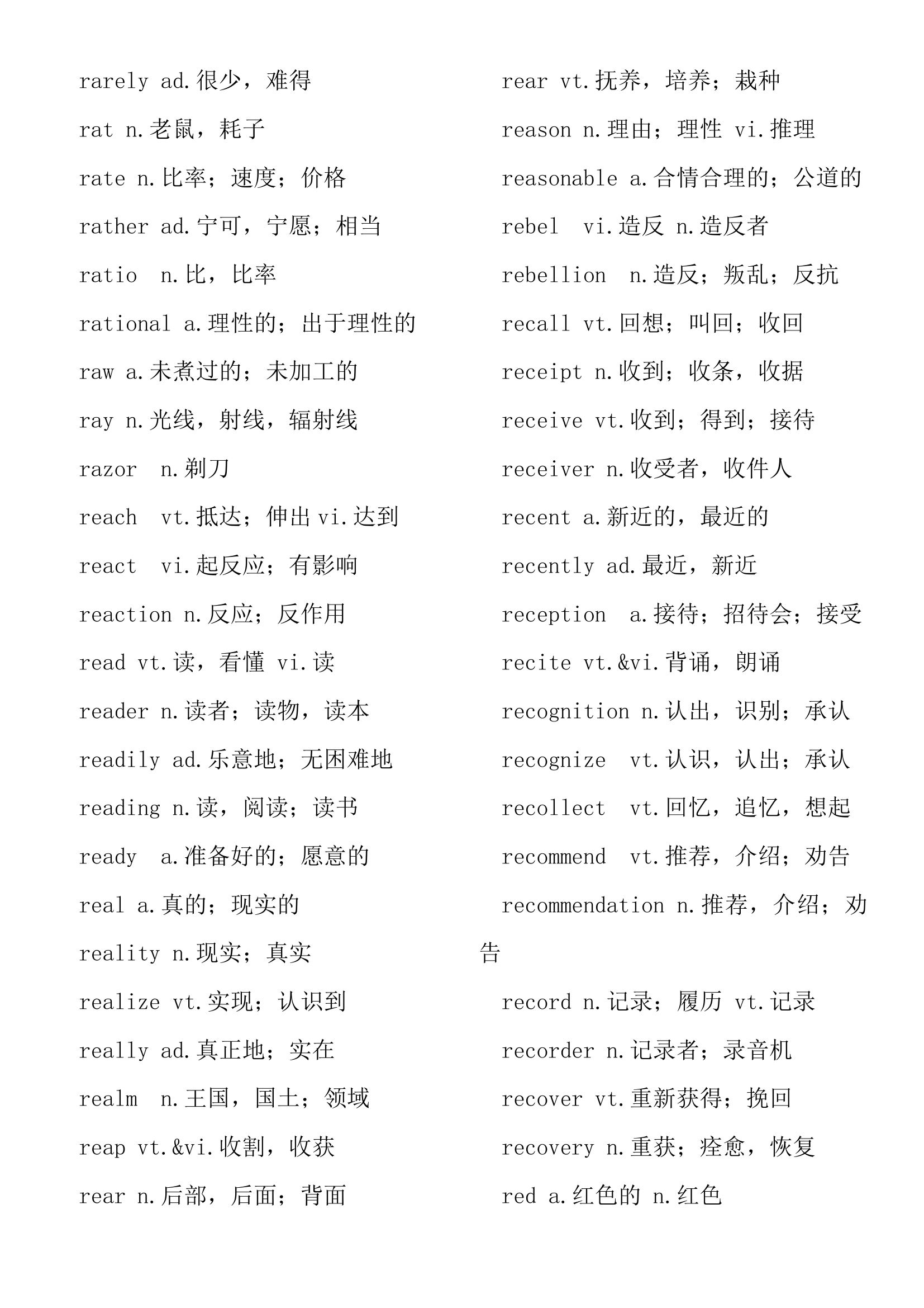 大学英语四级考试大纲3800英语词汇表.docx第67页