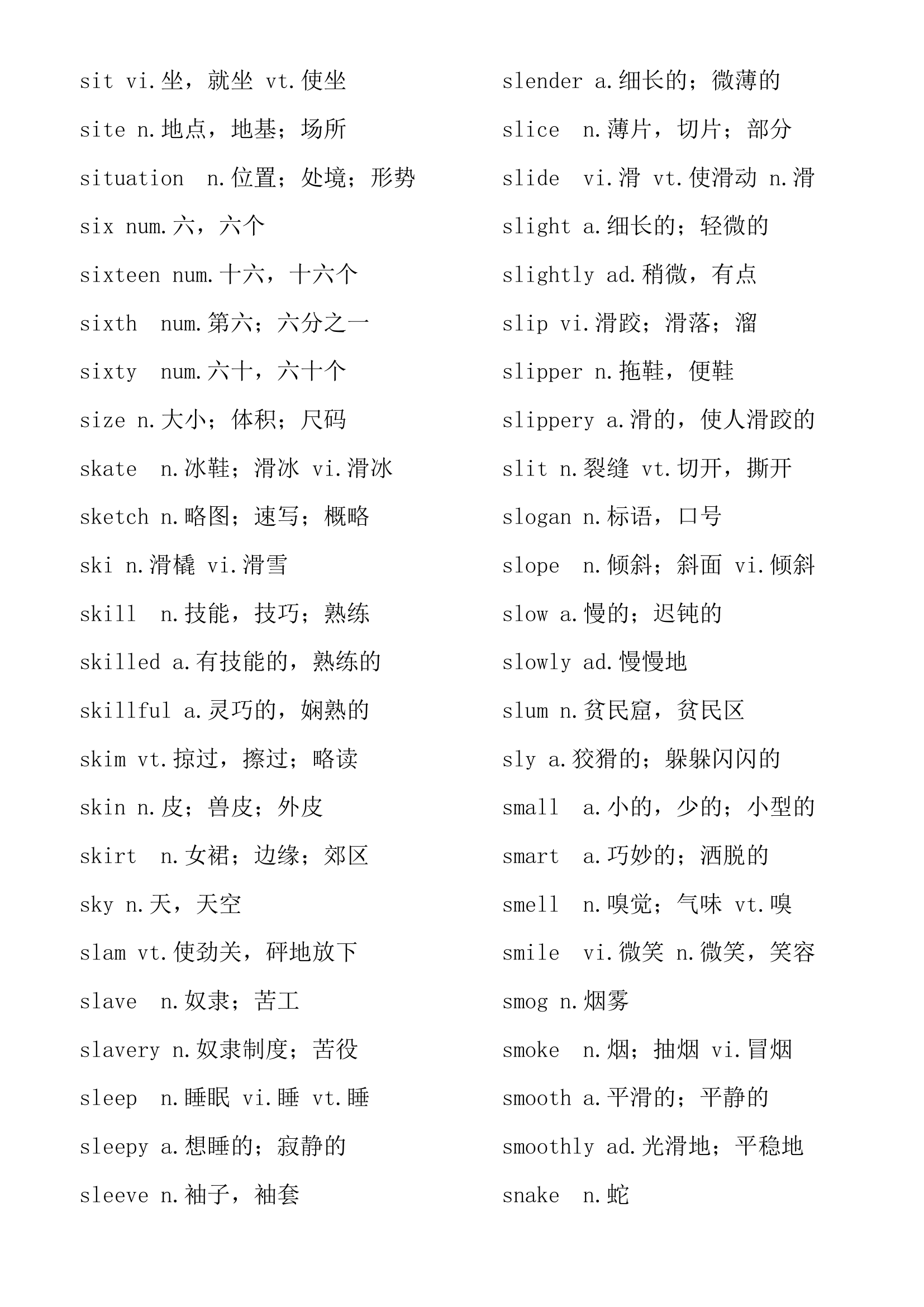 大学英语四级考试大纲3800英语词汇表.docx第77页