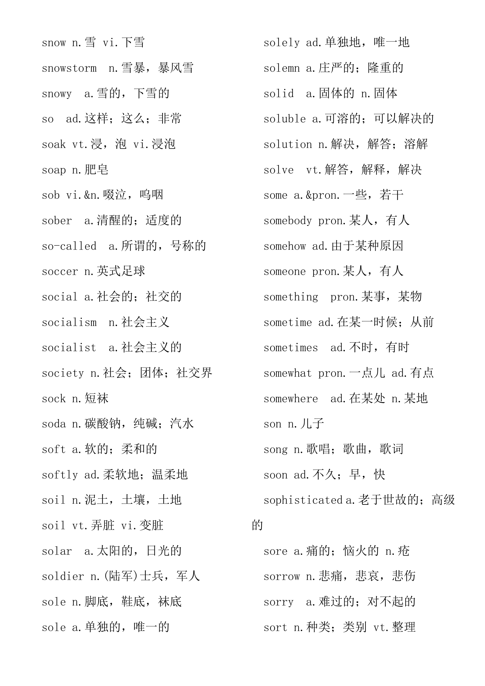 大学英语四级考试大纲3800英语词汇表.docx第78页