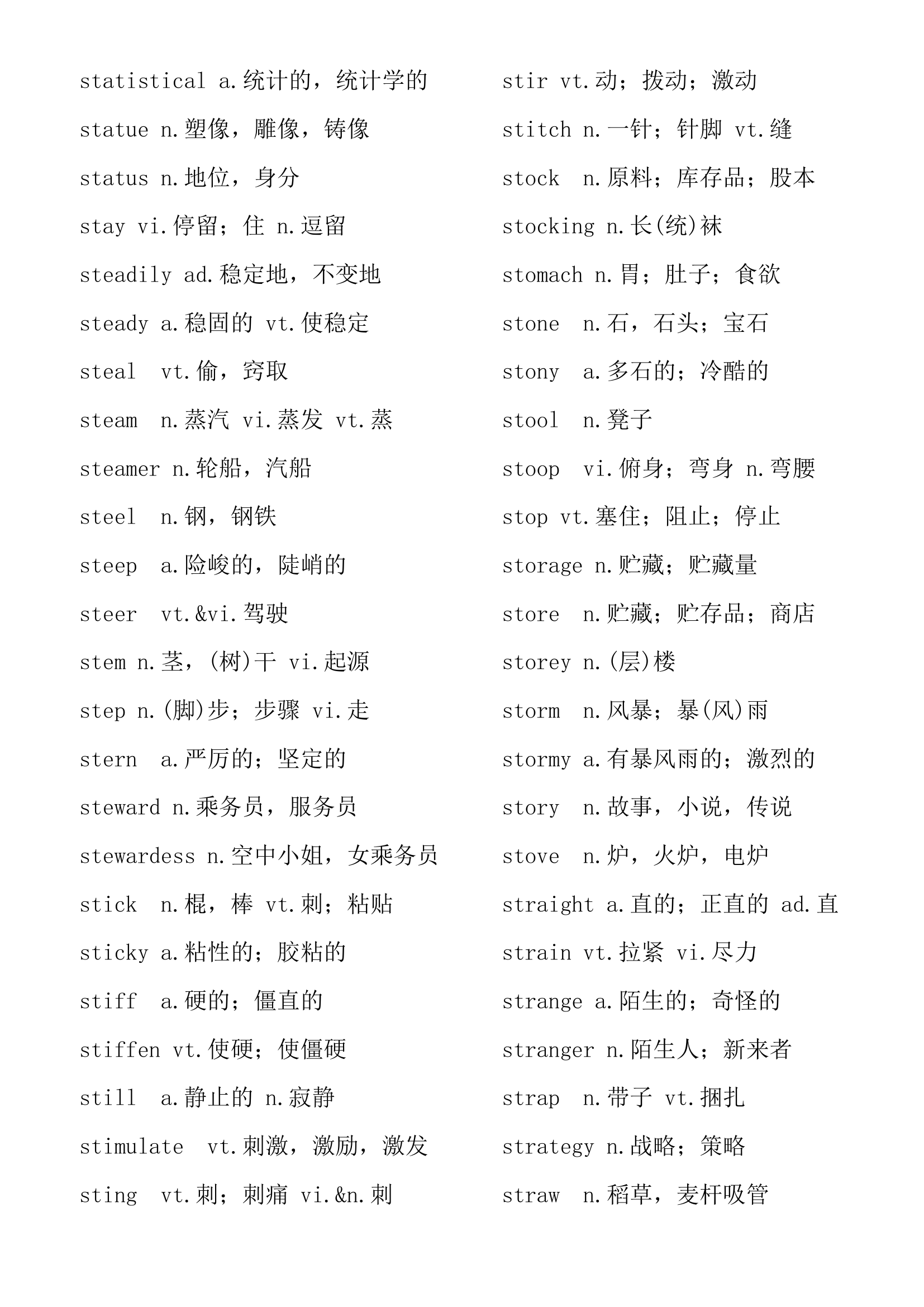 大学英语四级考试大纲3800英语词汇表.docx第81页