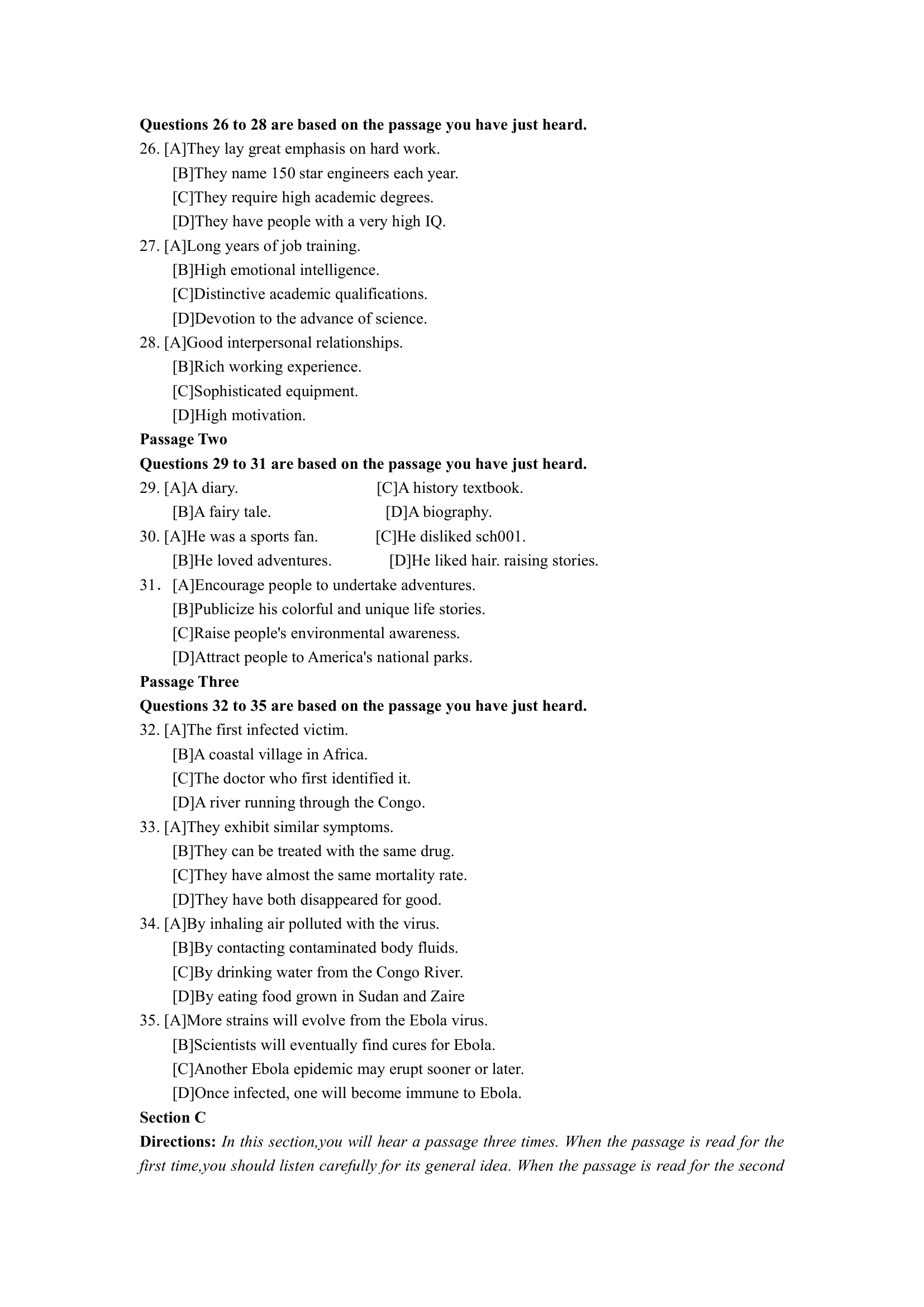 2013年6月大学英语六级考试真题第6页