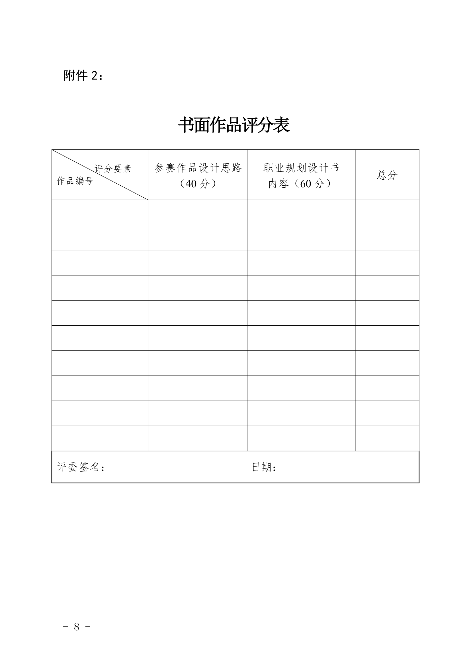 1青岛港湾职业技术学院首届大学生职业生涯规划大赛活动方案修改9.26第8页