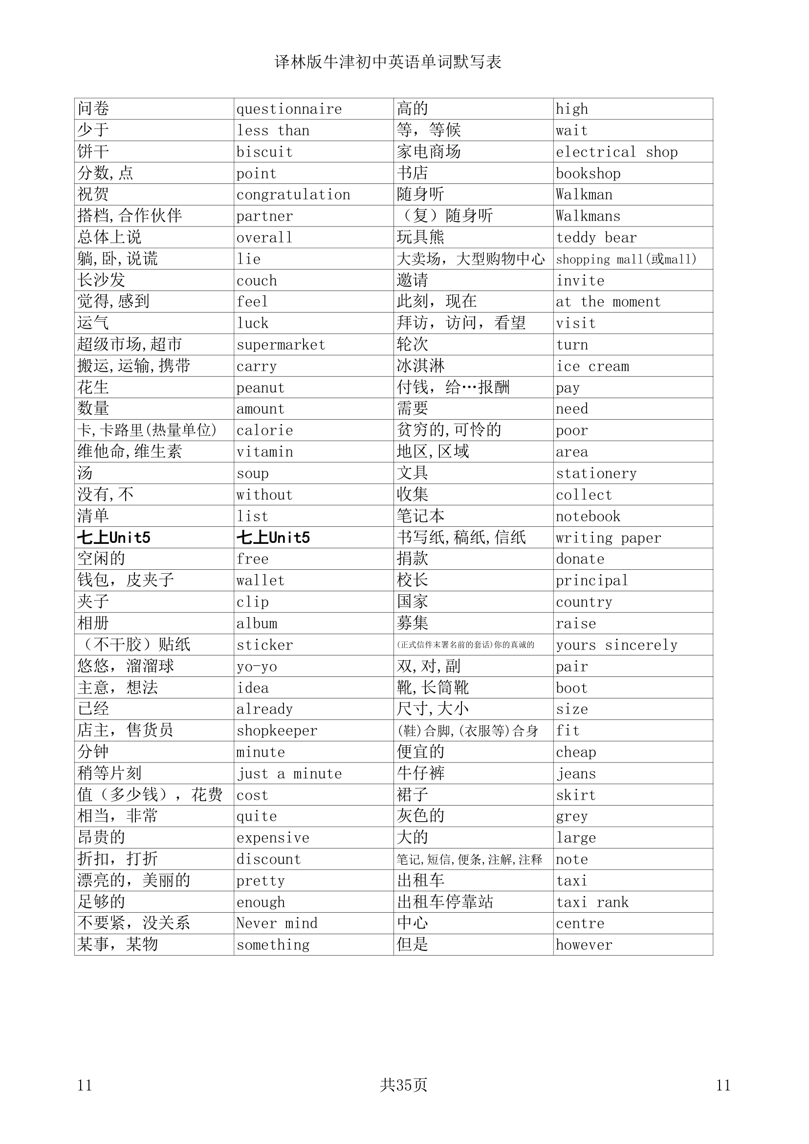 译林版牛津初中英语单词默写表.doc第11页