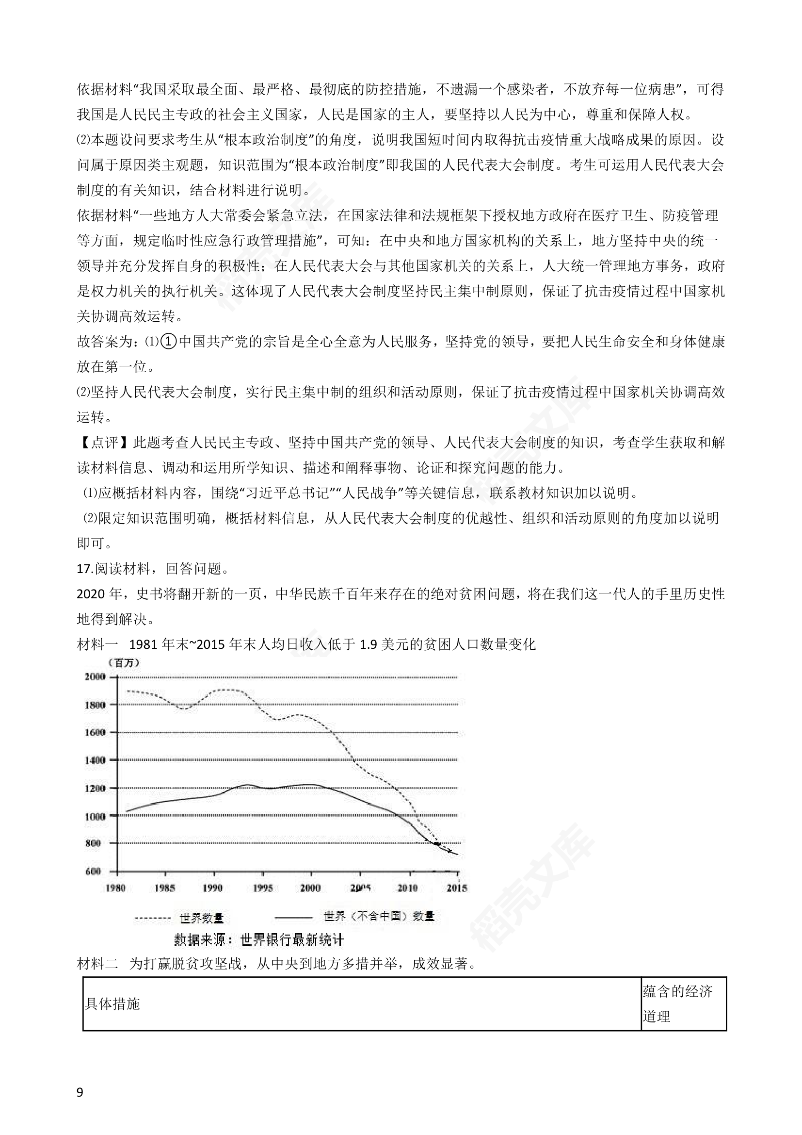 2020年高考政治真题试卷（天津卷）(教师版).docx第9页