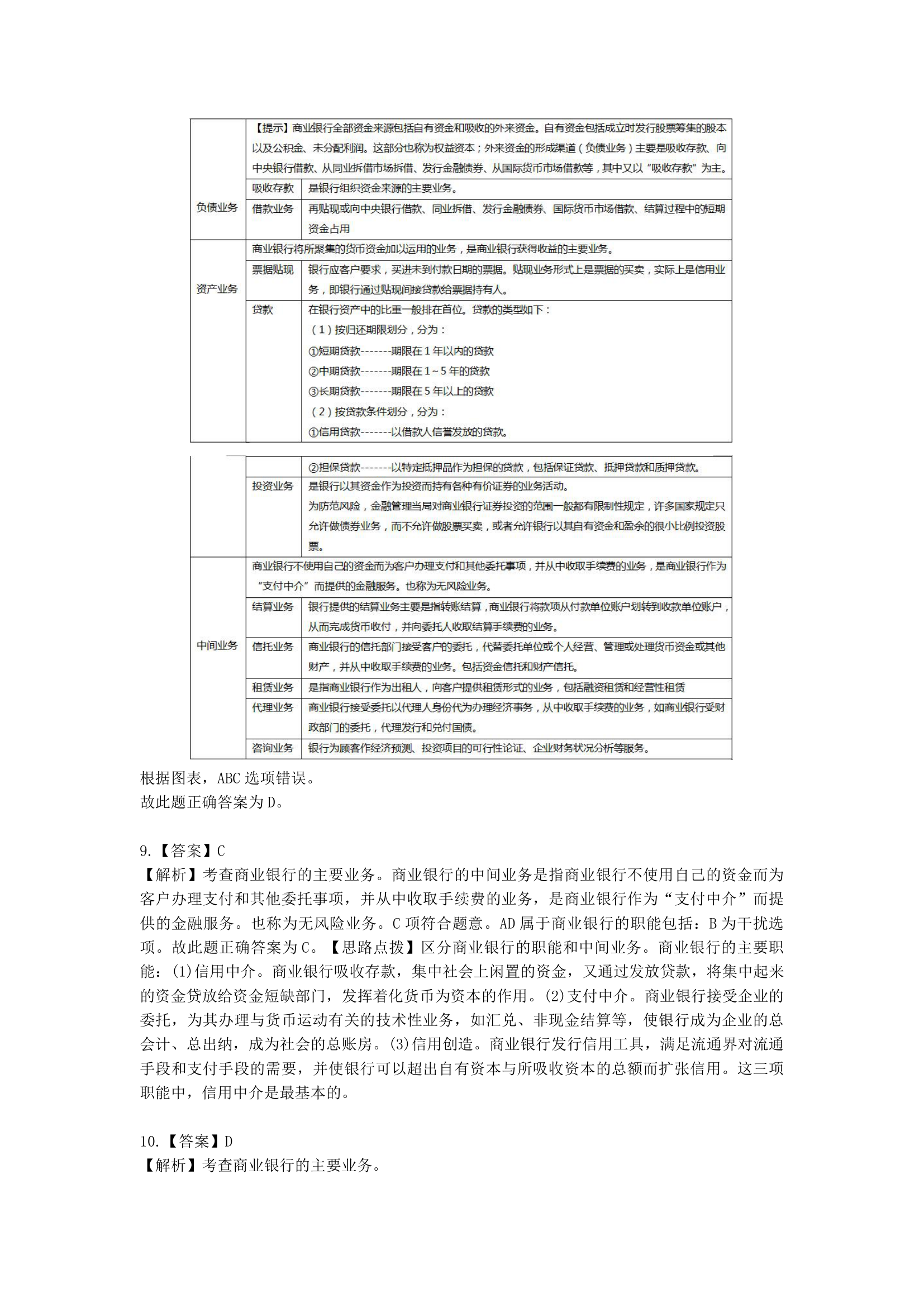 中级经济师中级经济基础第二十章 商业银行与金融市场含解析.docx第9页