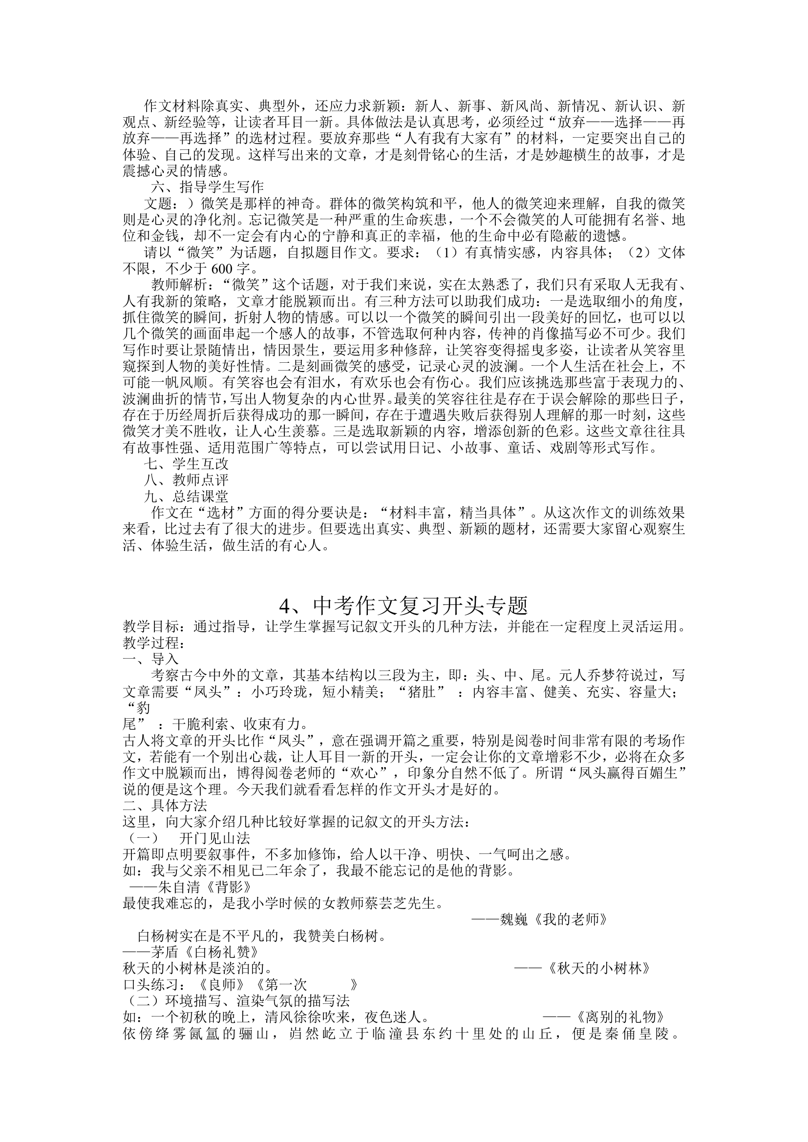 2013年春九年级语文中考作文教学计划.doc第8页