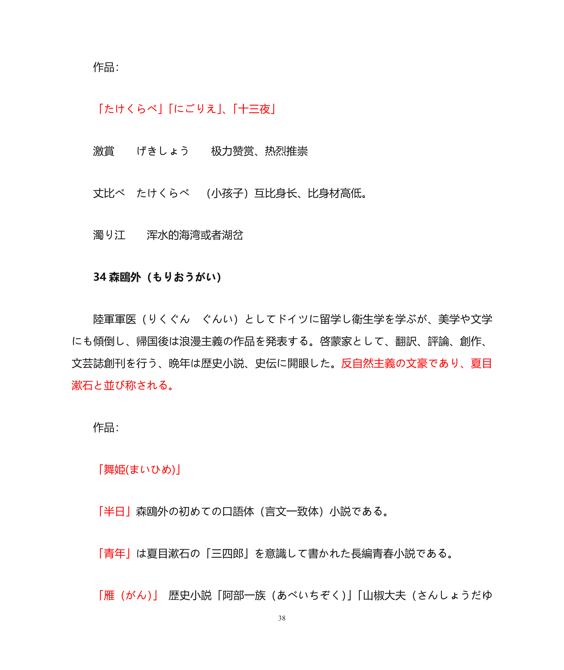 江苏省自考 日本文学复习大纲第38页