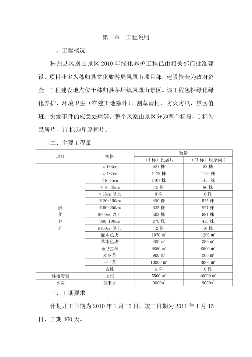 秭归县凤凰山景区绿化养护工程施工组织设计.doc第4页