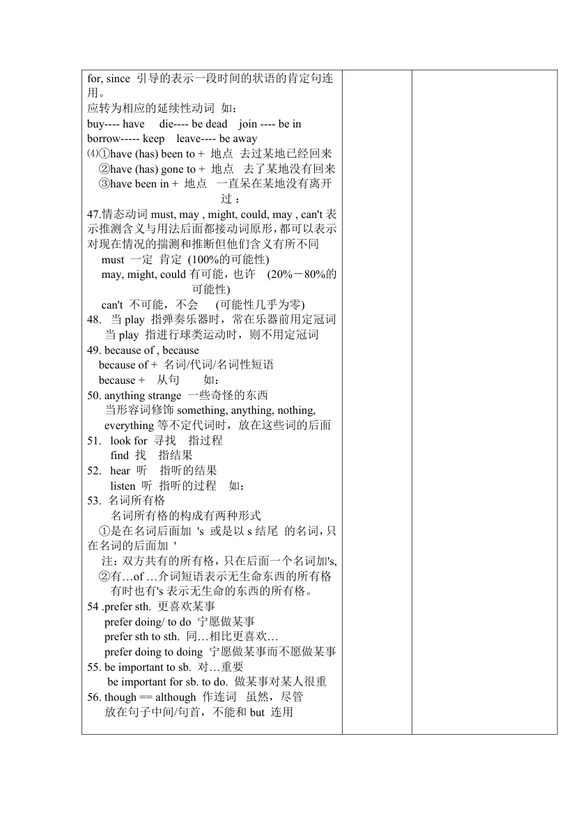 新人教版九年级英语全册知识点归纳教案（表格形式）.doc第12页