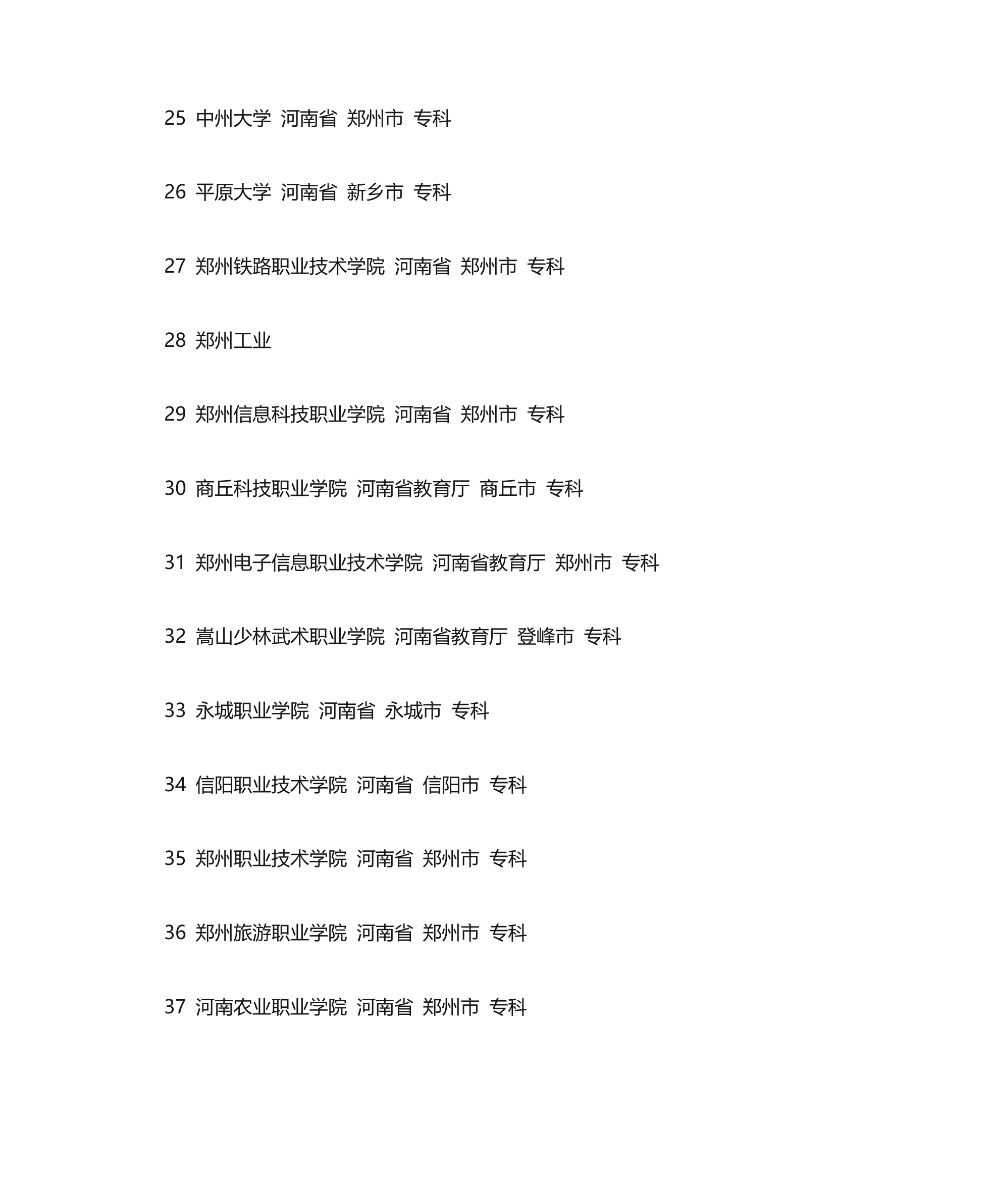 河南专科学校排名第3页