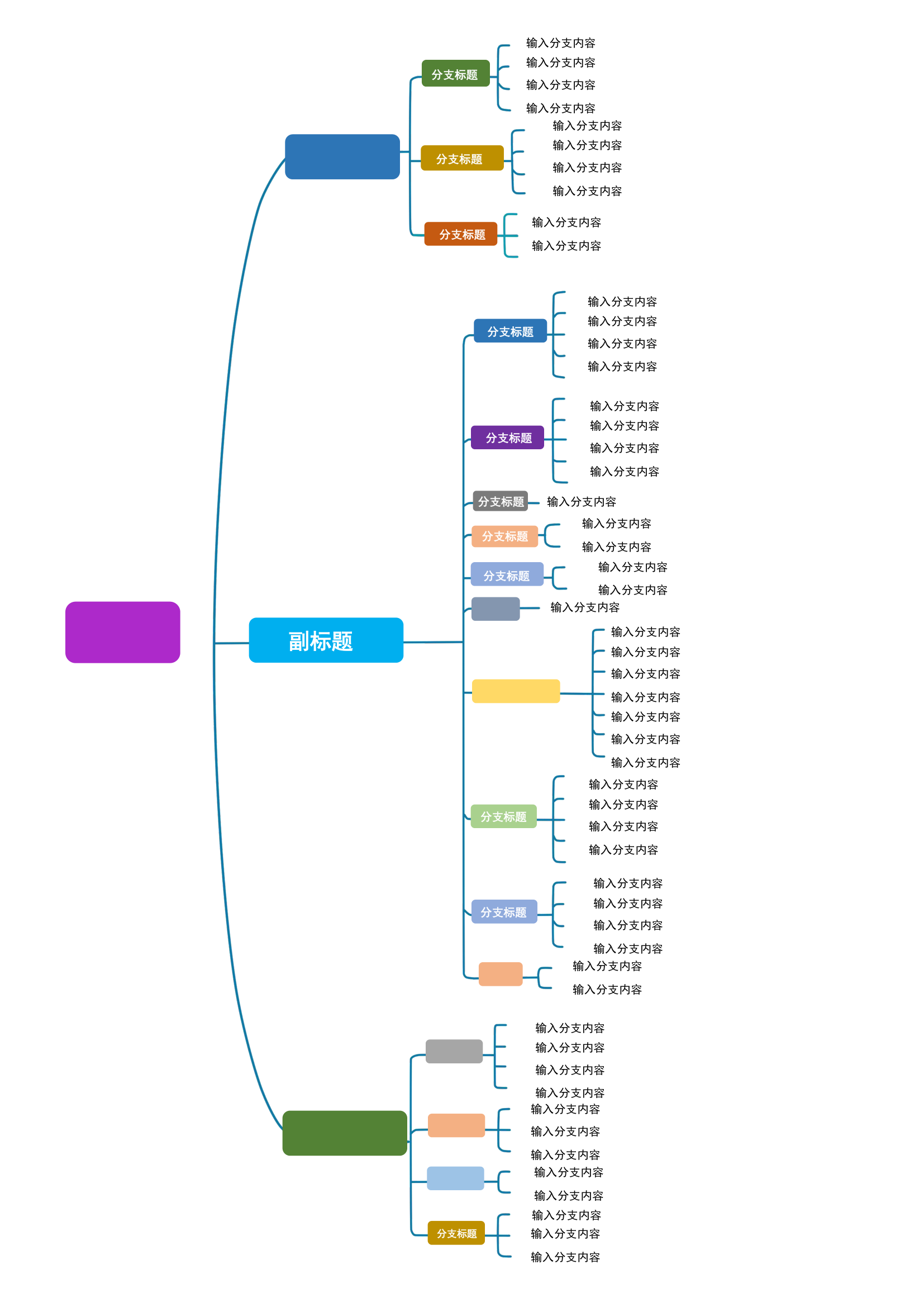 通用彩色思维导图模板.docx第1页