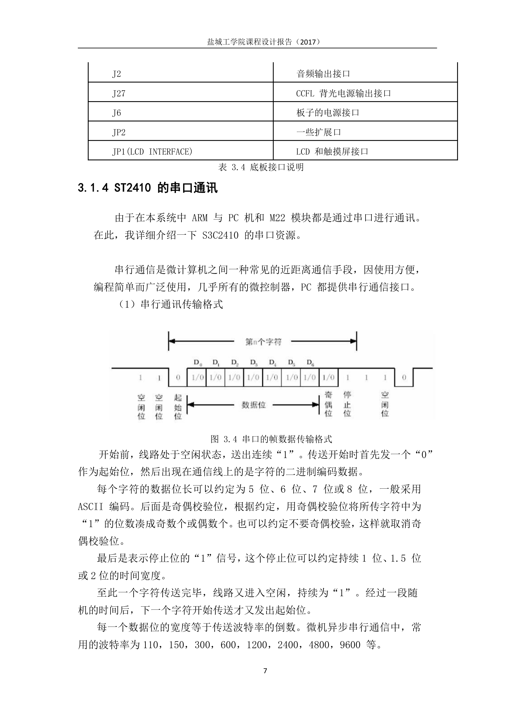 盐城工学院嵌入式系统课程设计报告第10页