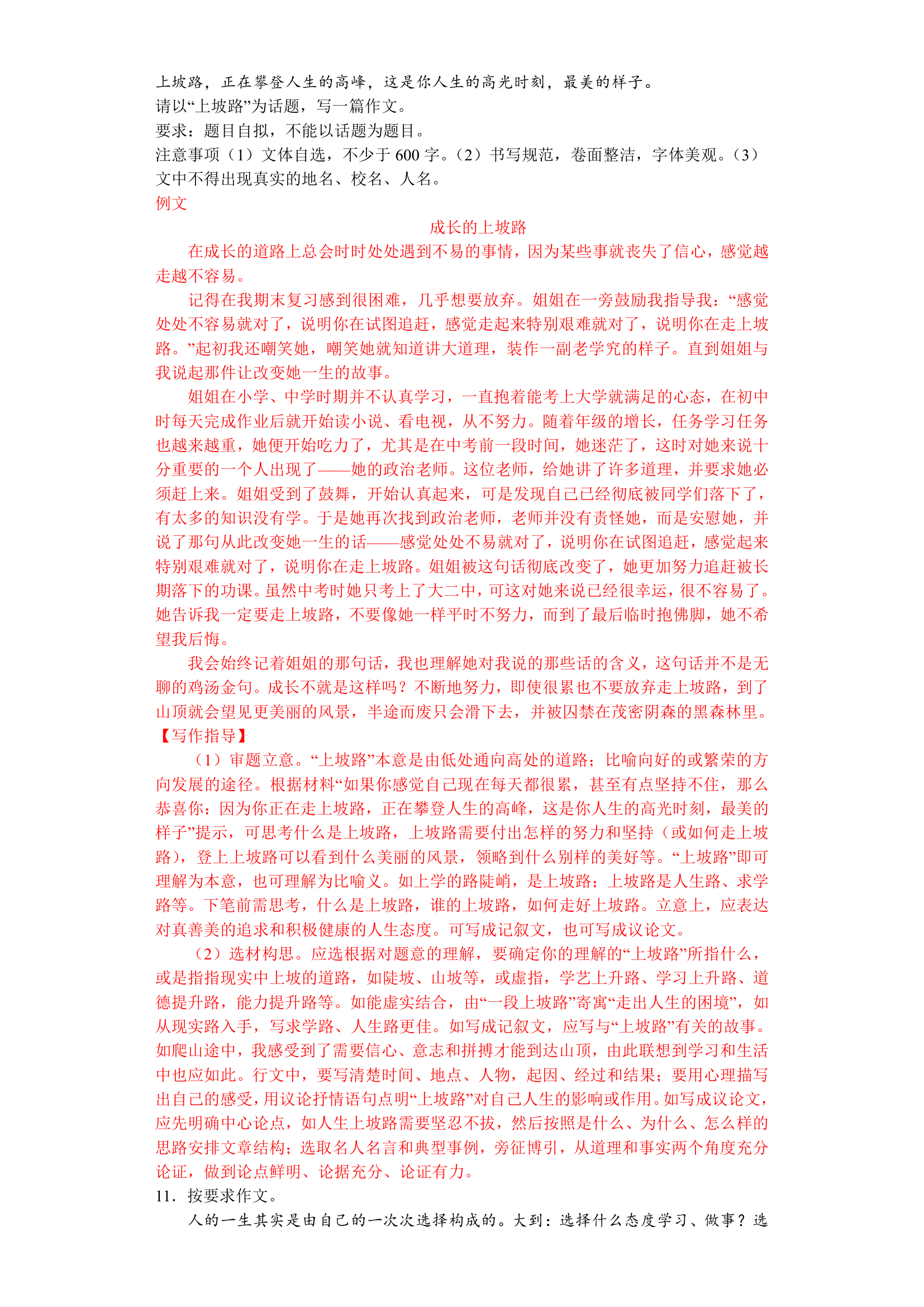 2023中考语文一轮复习：成长类作文训练及指导（含范文）.doc第10页