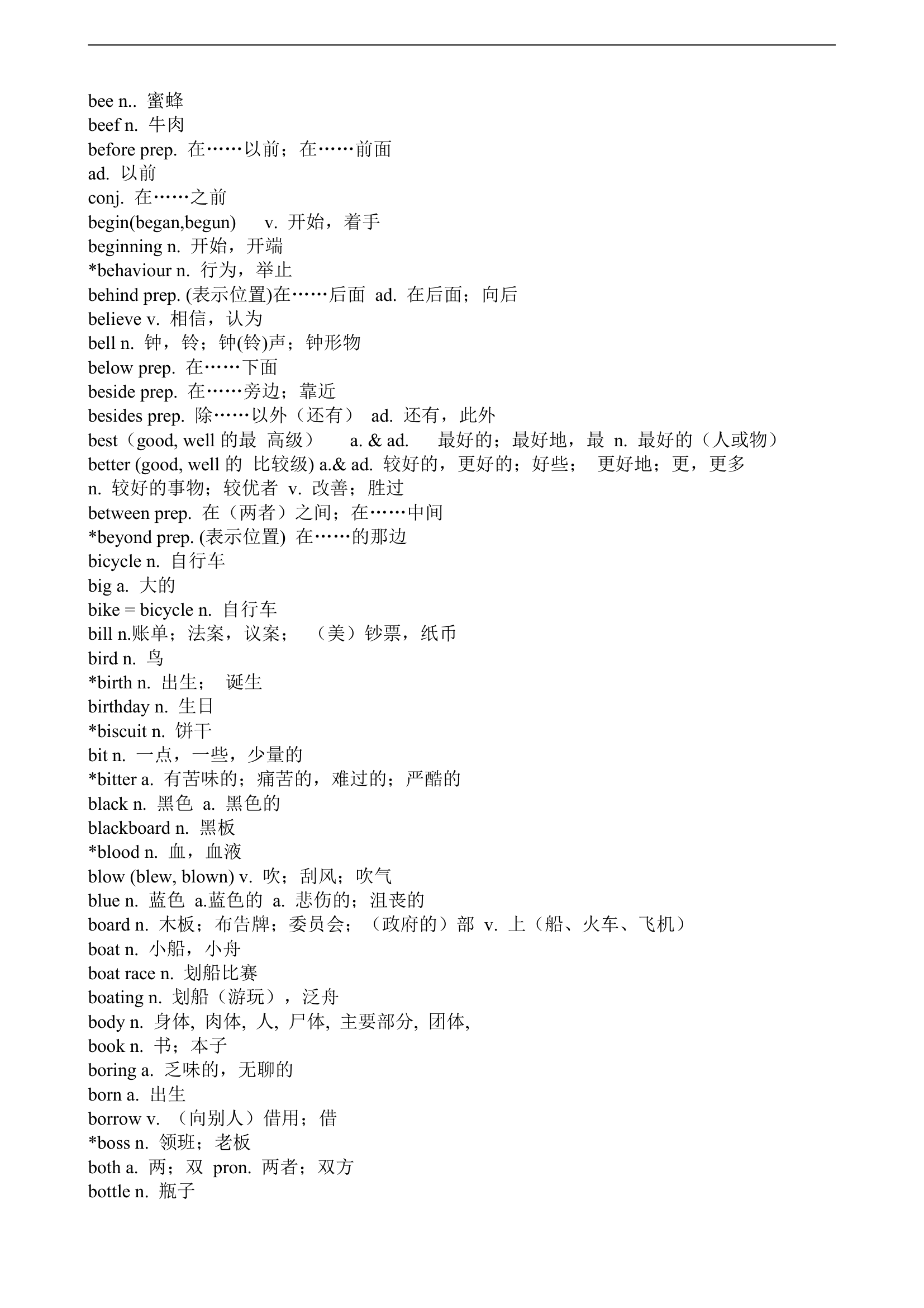 初中英语《中考说明》新课程标准词汇表1560单词及短语.doc第4页