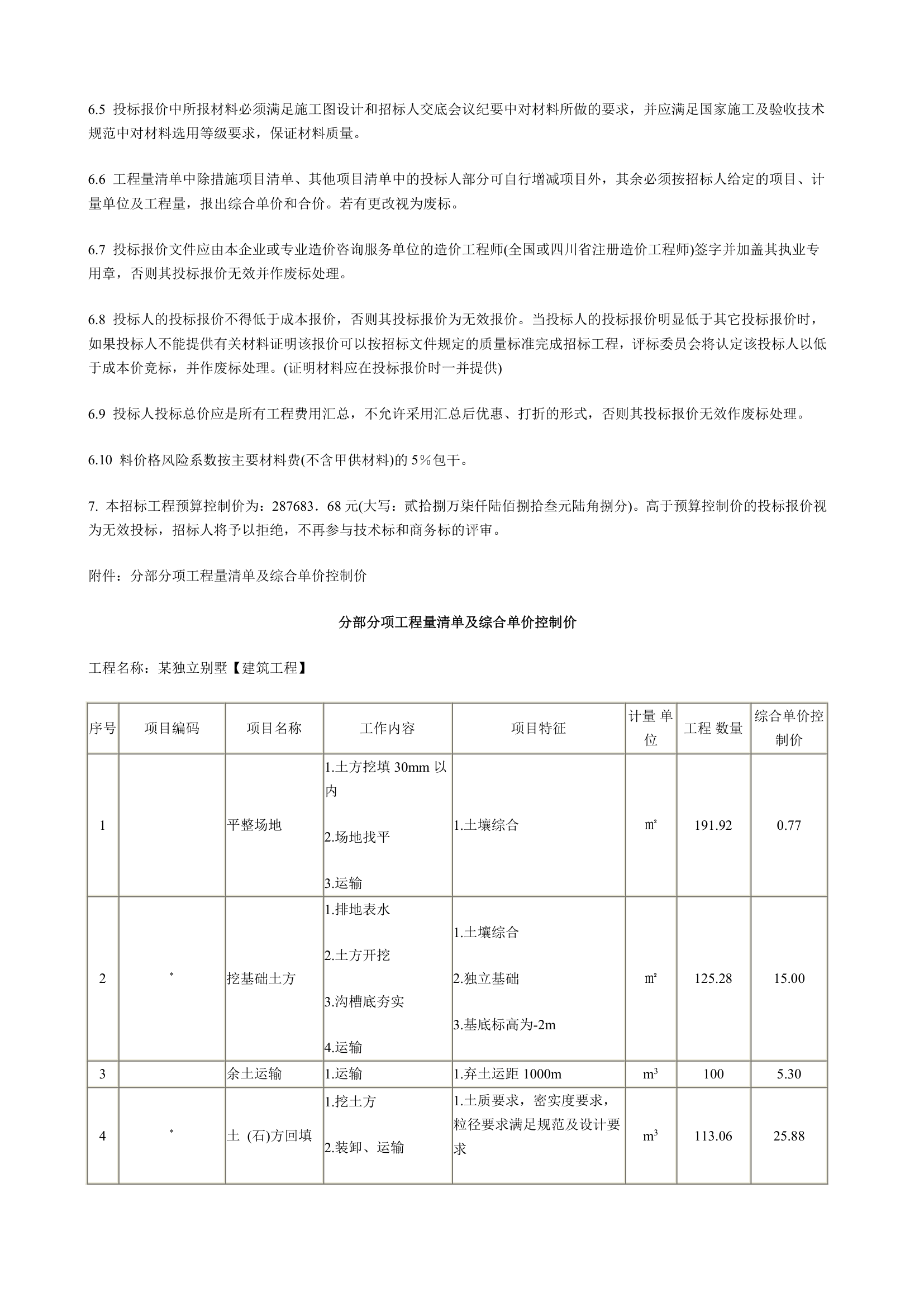 独立别墅工程招标工程量清单.docx第3页