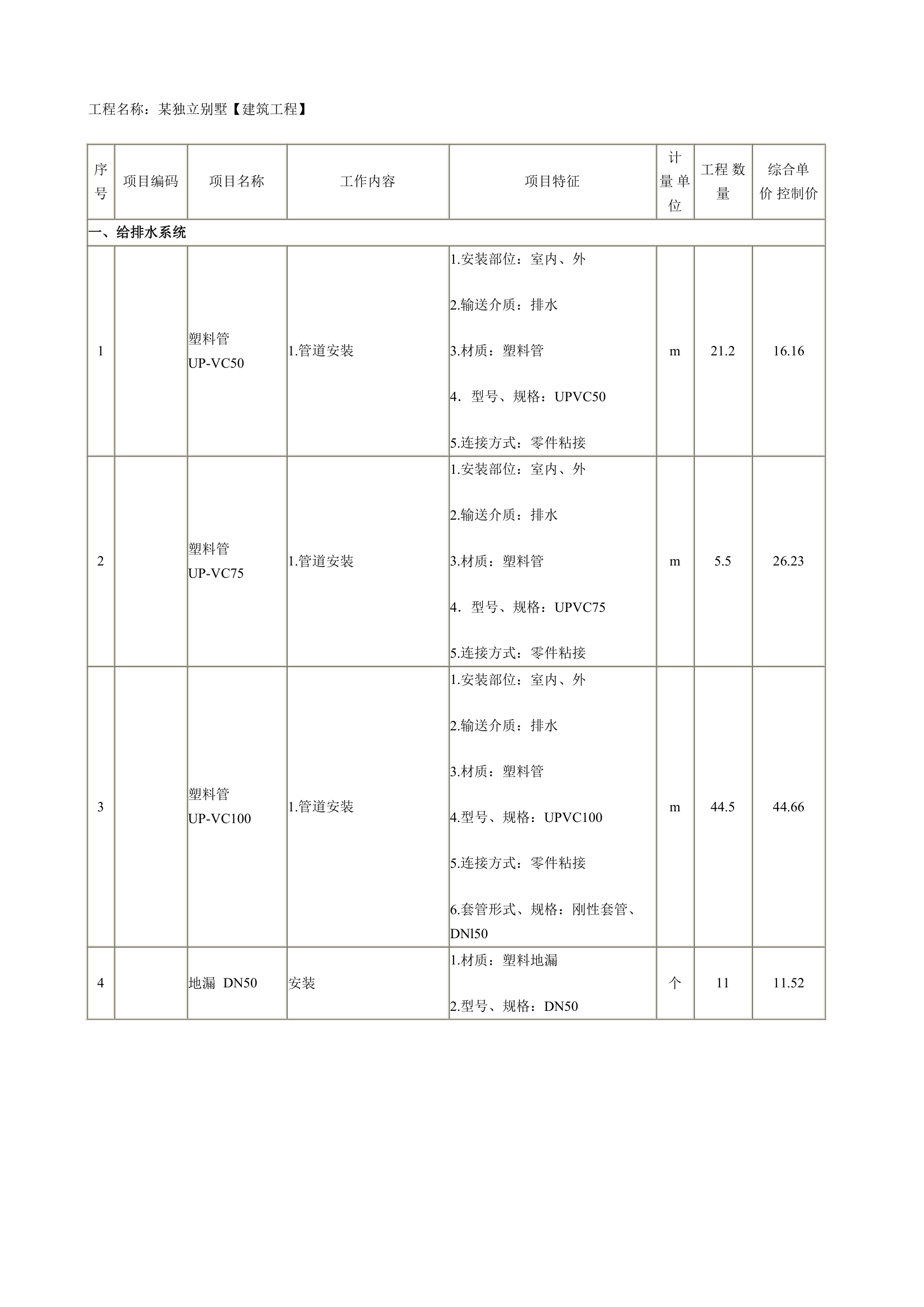 独立别墅工程招标工程量清单.docx第10页