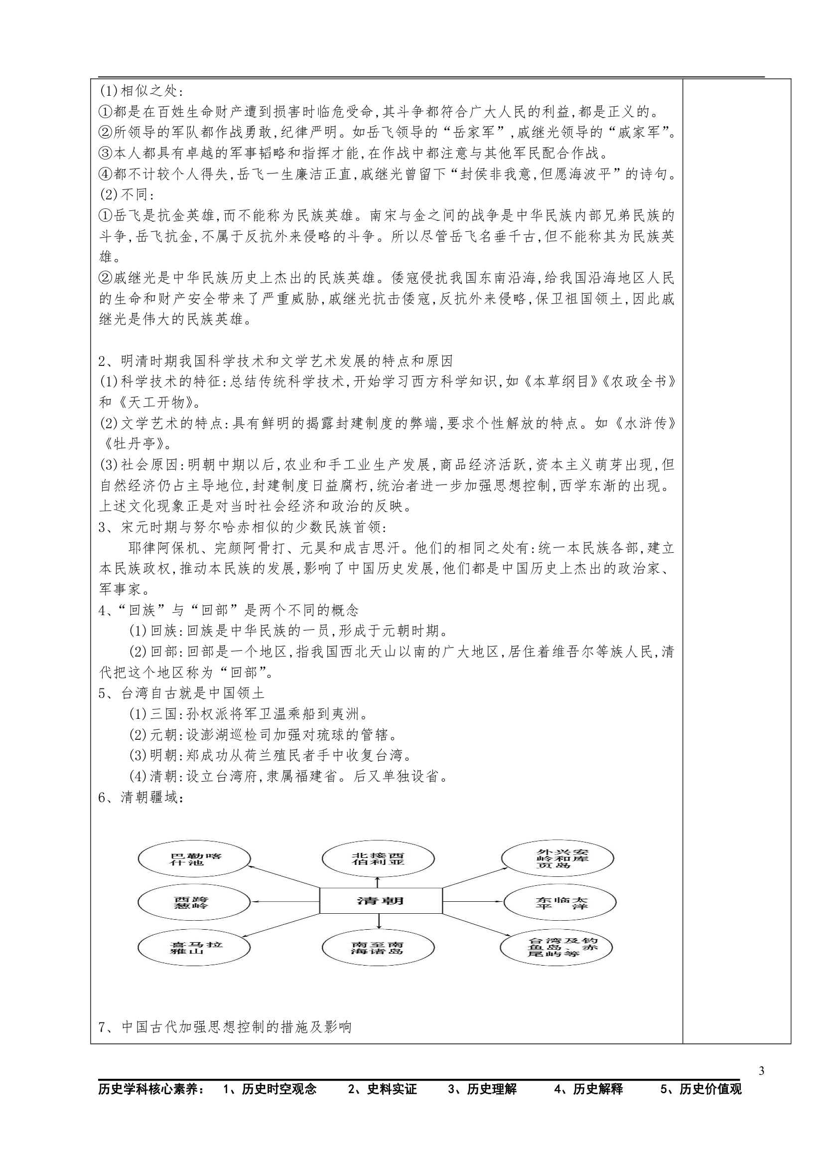 第三单元 明清时期：统一多民族国家的巩固与发展   单元复习课教案.doc第3页